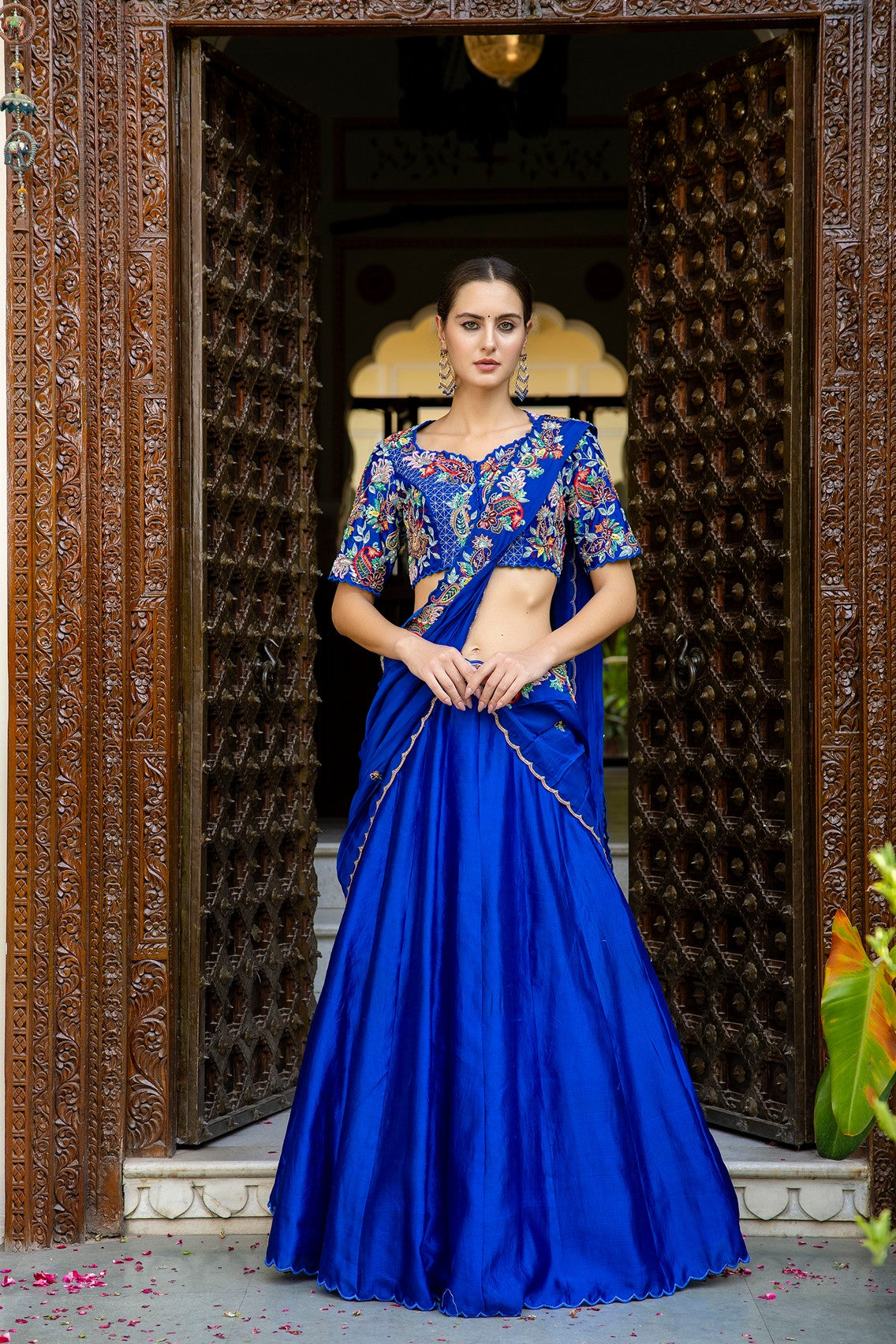 Navy blue lehenga set JAYAA'S COUTURE Navy blue lehenga set JAYAA'S COUTURE