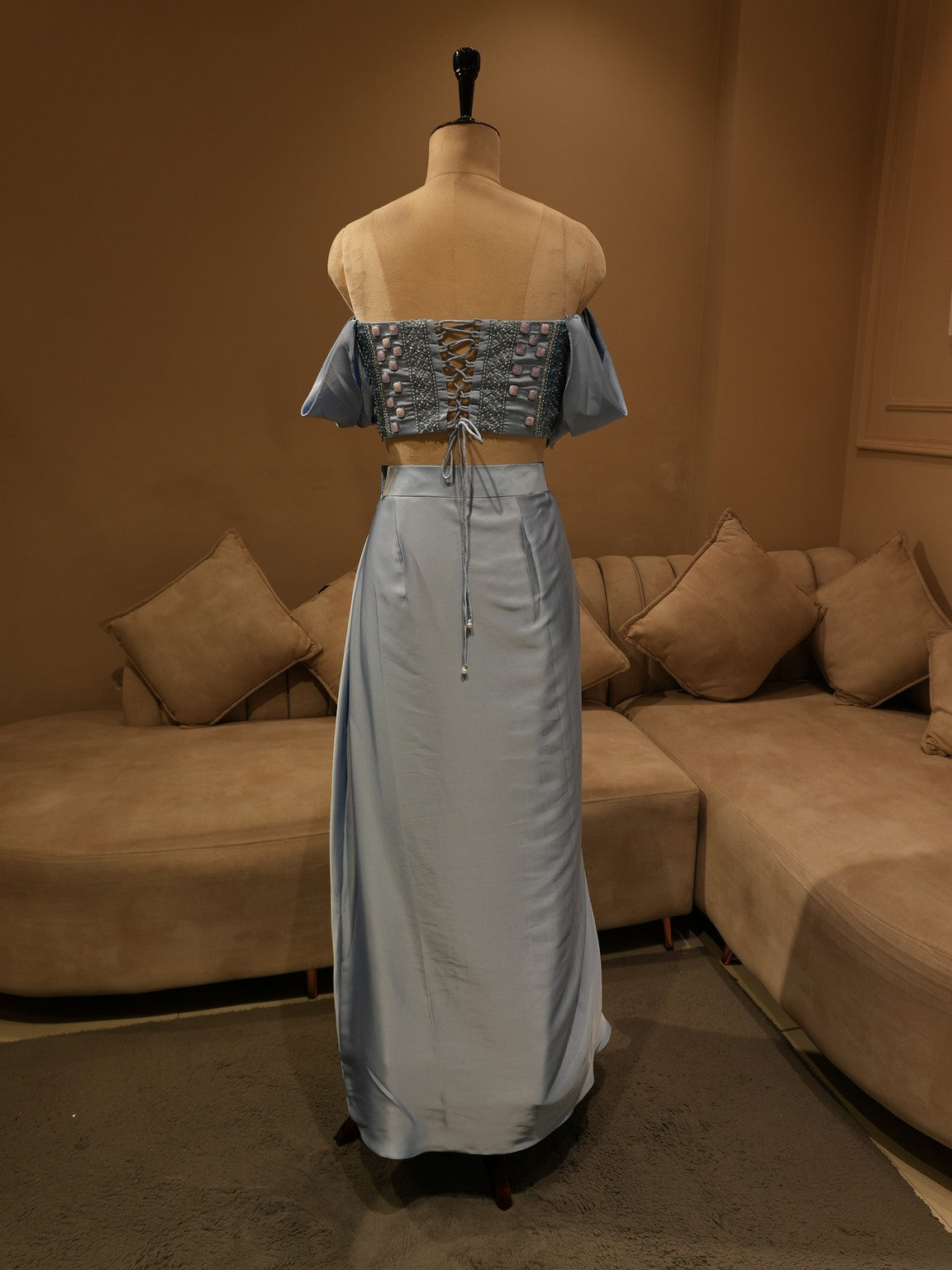 Ice blue corset