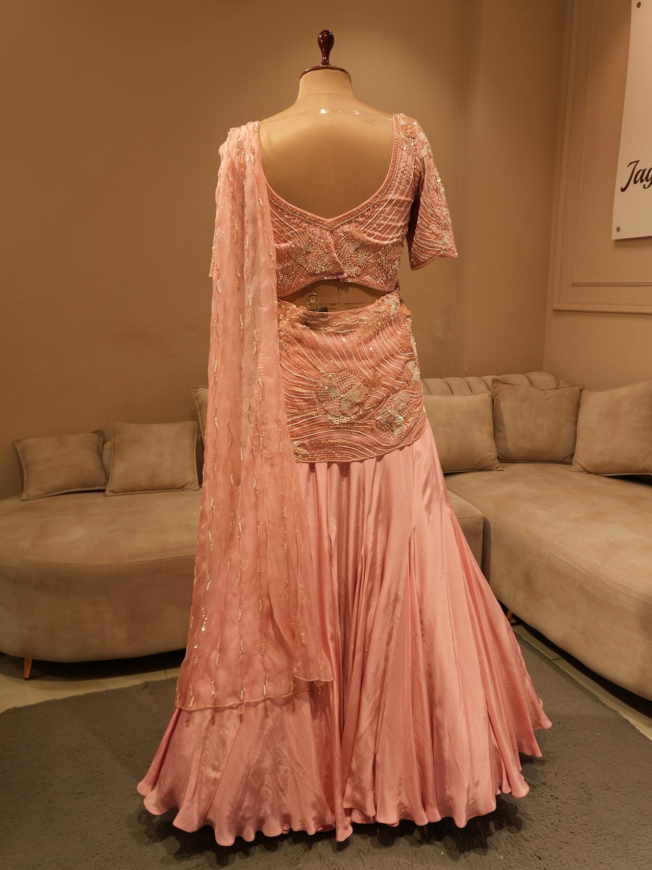 Dusty pink lehenga set