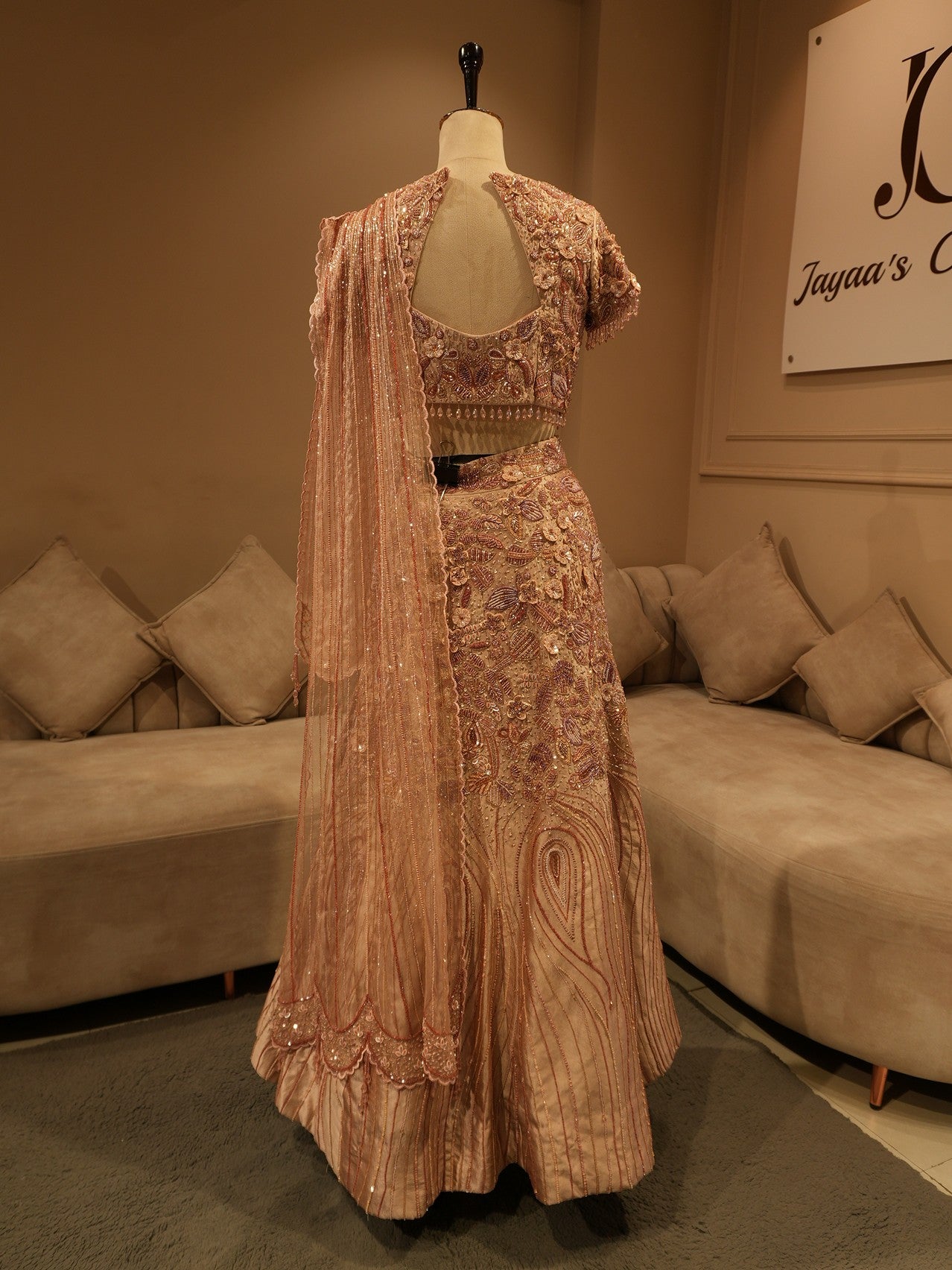 Champagane gold embroidered lehenga set