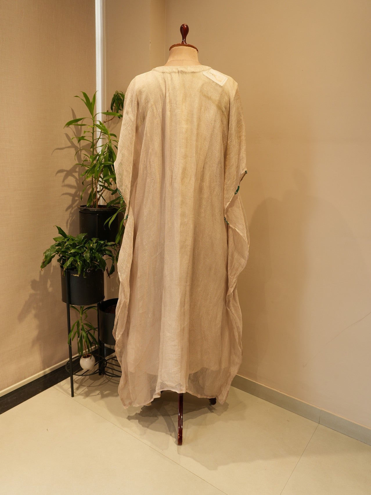 Champaign gold shimmer kaftan with pants