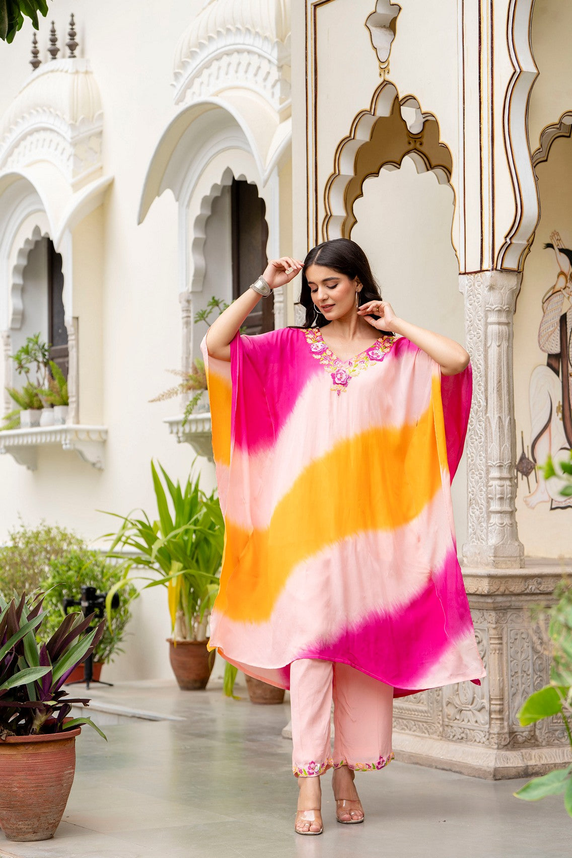 Shaded kaftan with pants