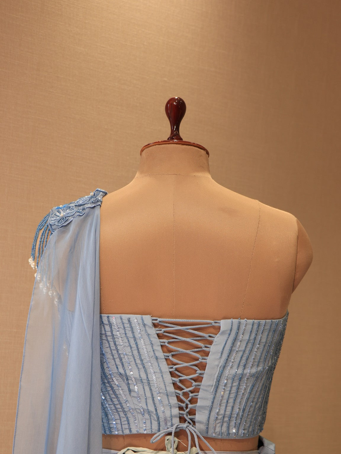 Powder blue corset dress