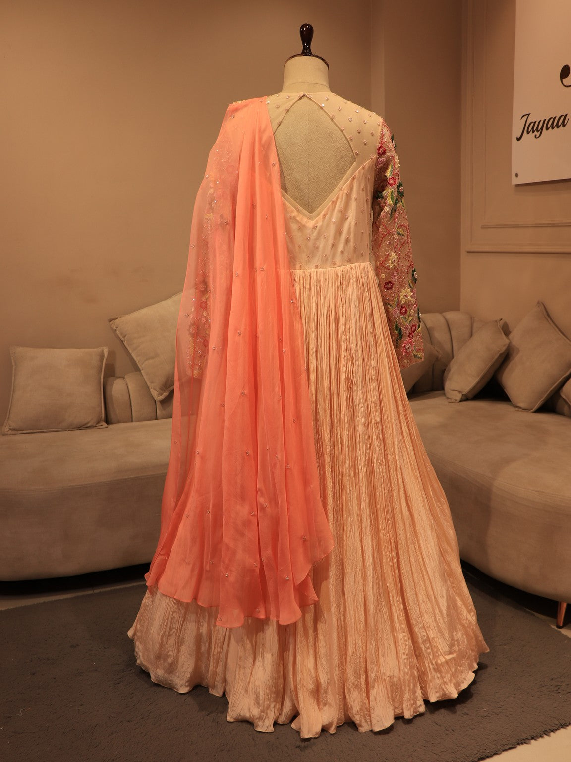peach crush gown
