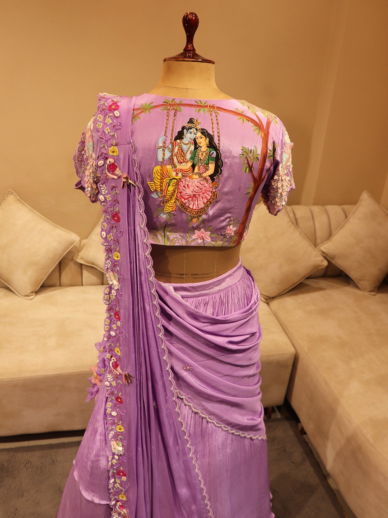 Lavender radha kishanji lehenga set