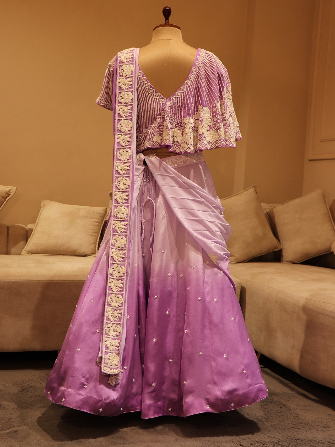 lilac shaded Lehenga