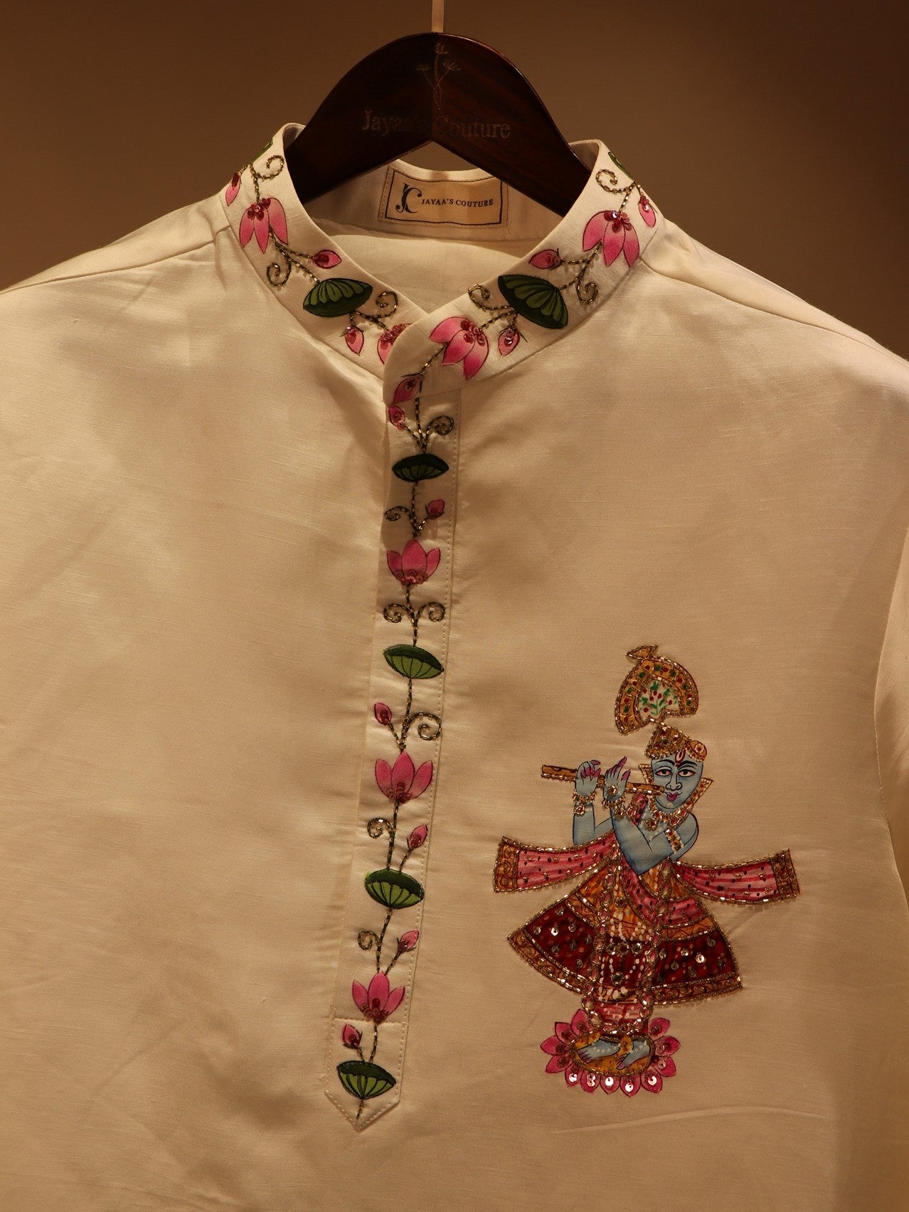 Pearl white mens kurta