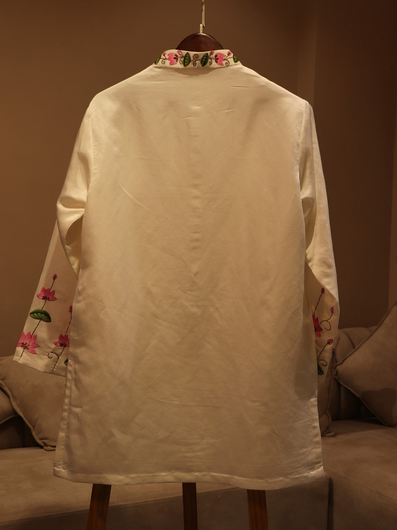 Pearl white mens kurta
