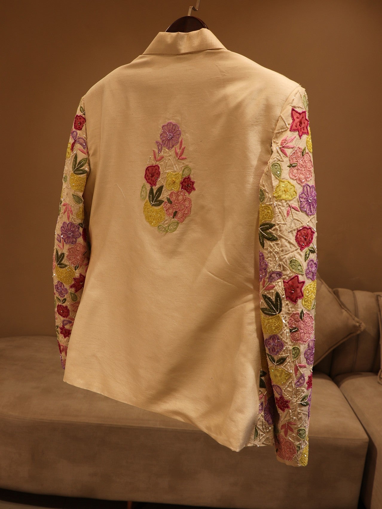 Pearl wite bomber jacket with pants