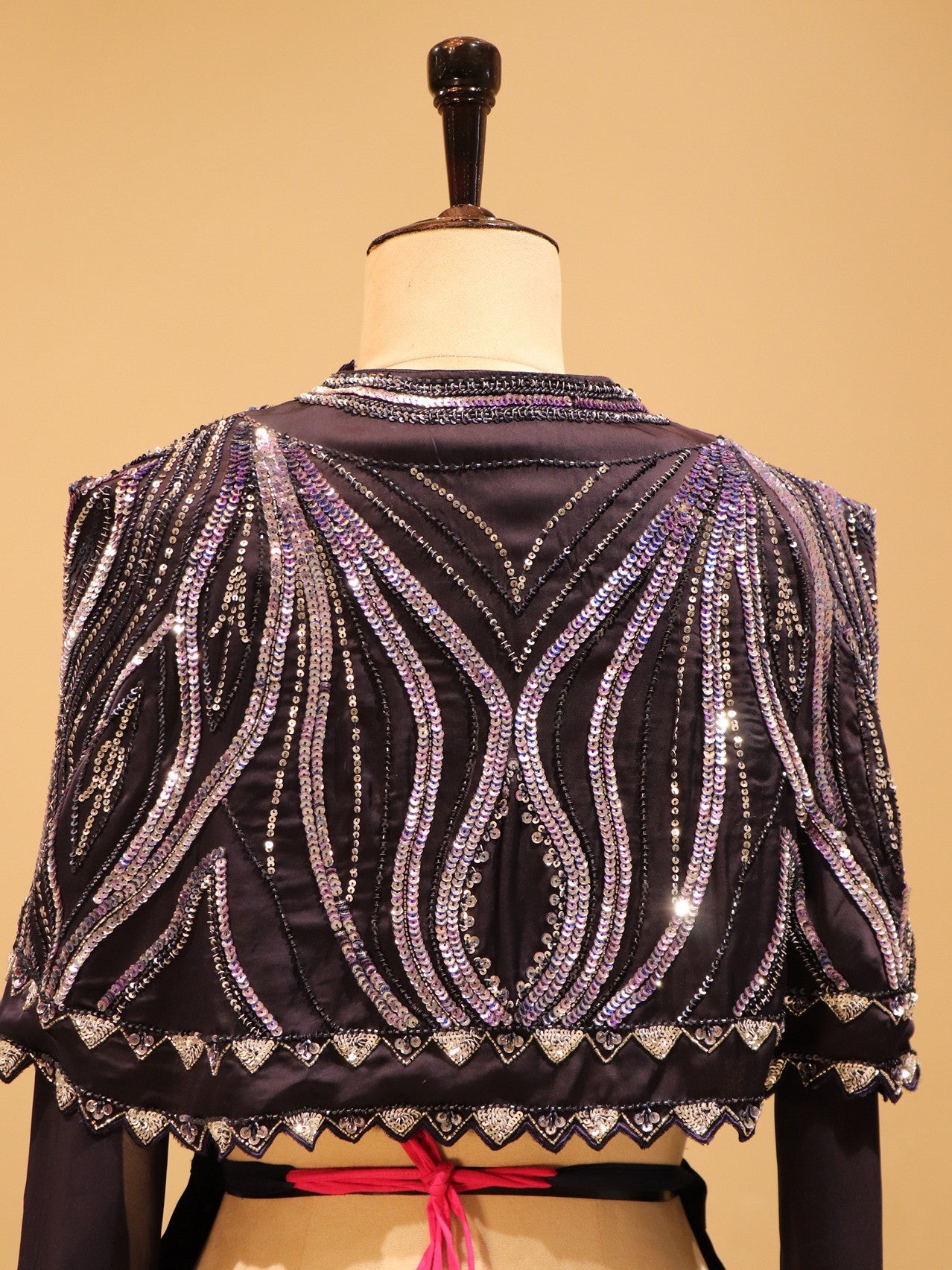 dark purple crop with plazo