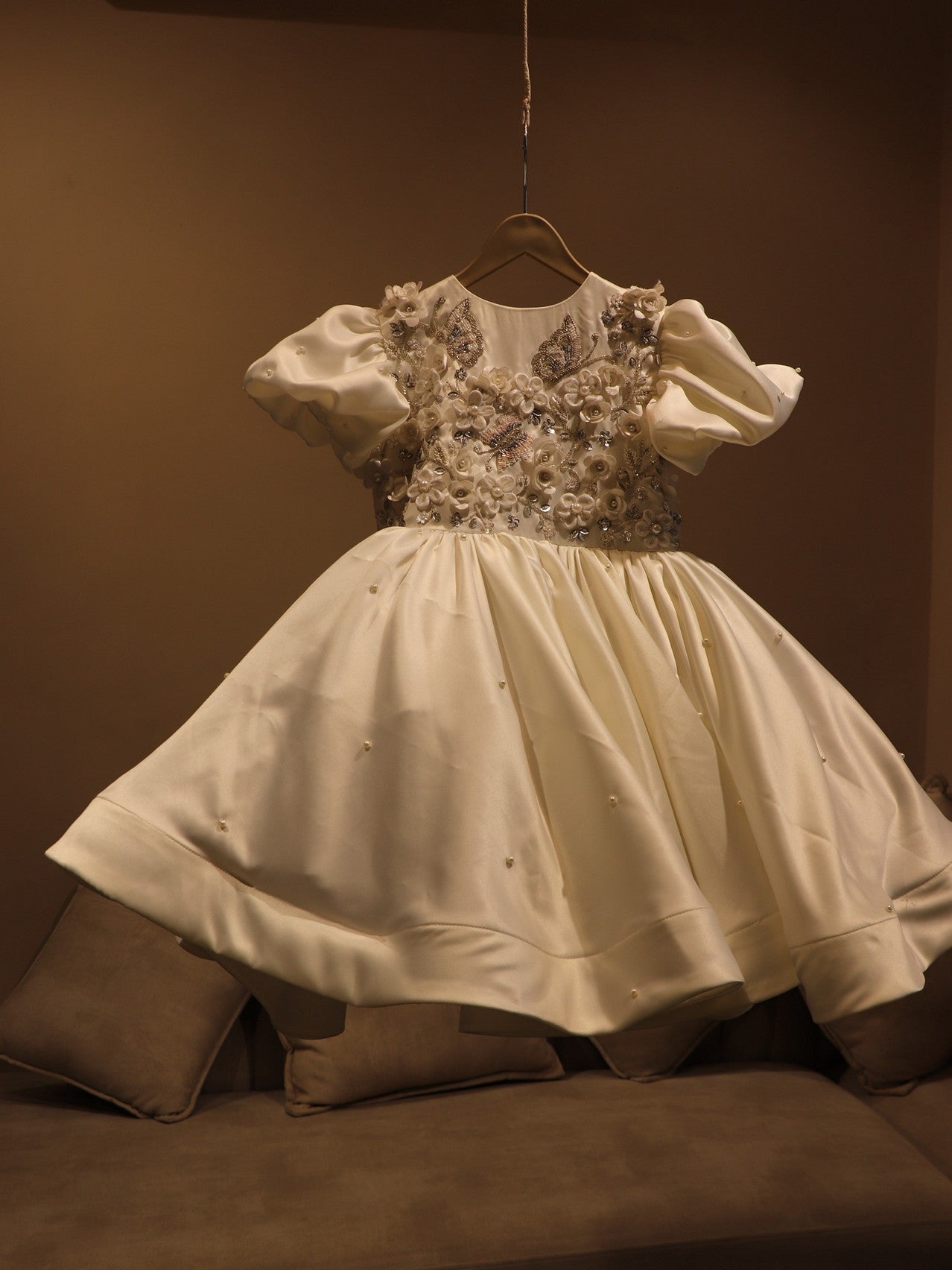 Pearl white kids dress