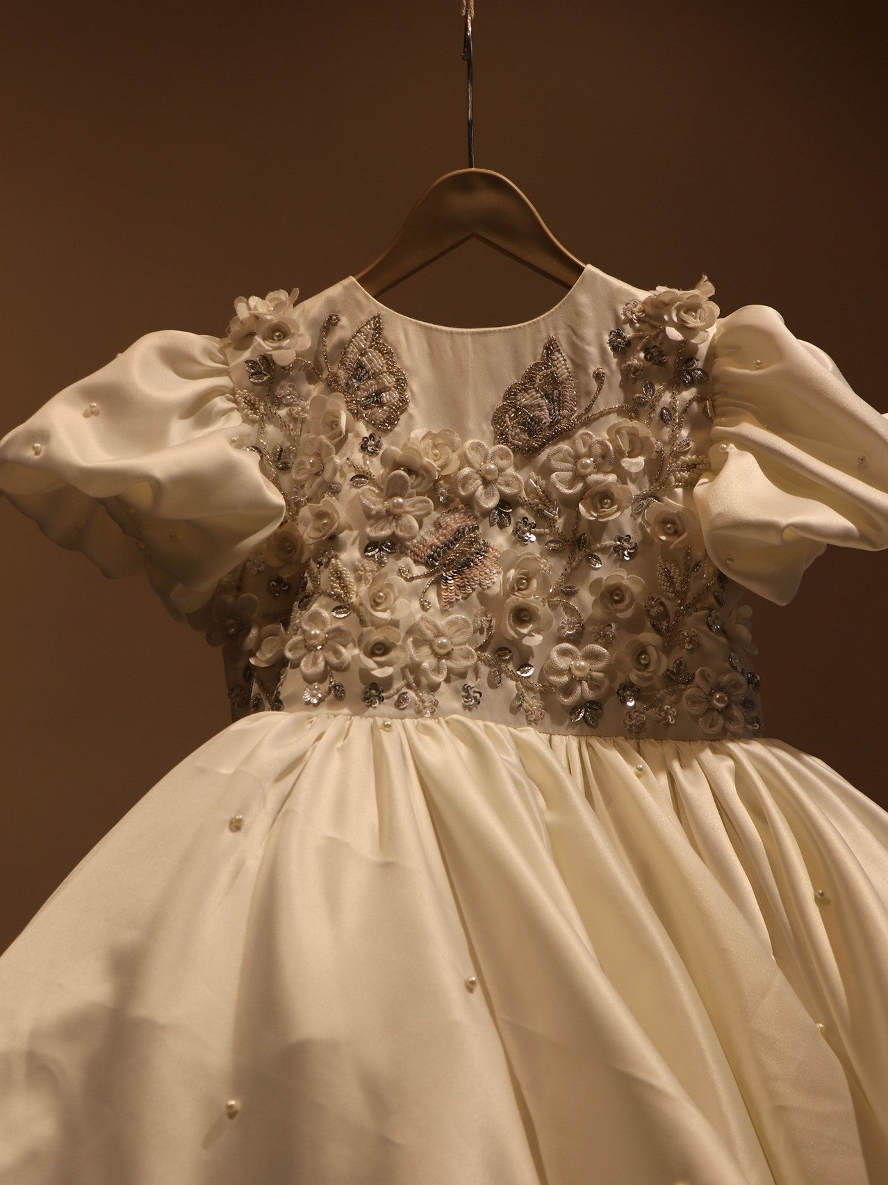 Pearl white kids dress