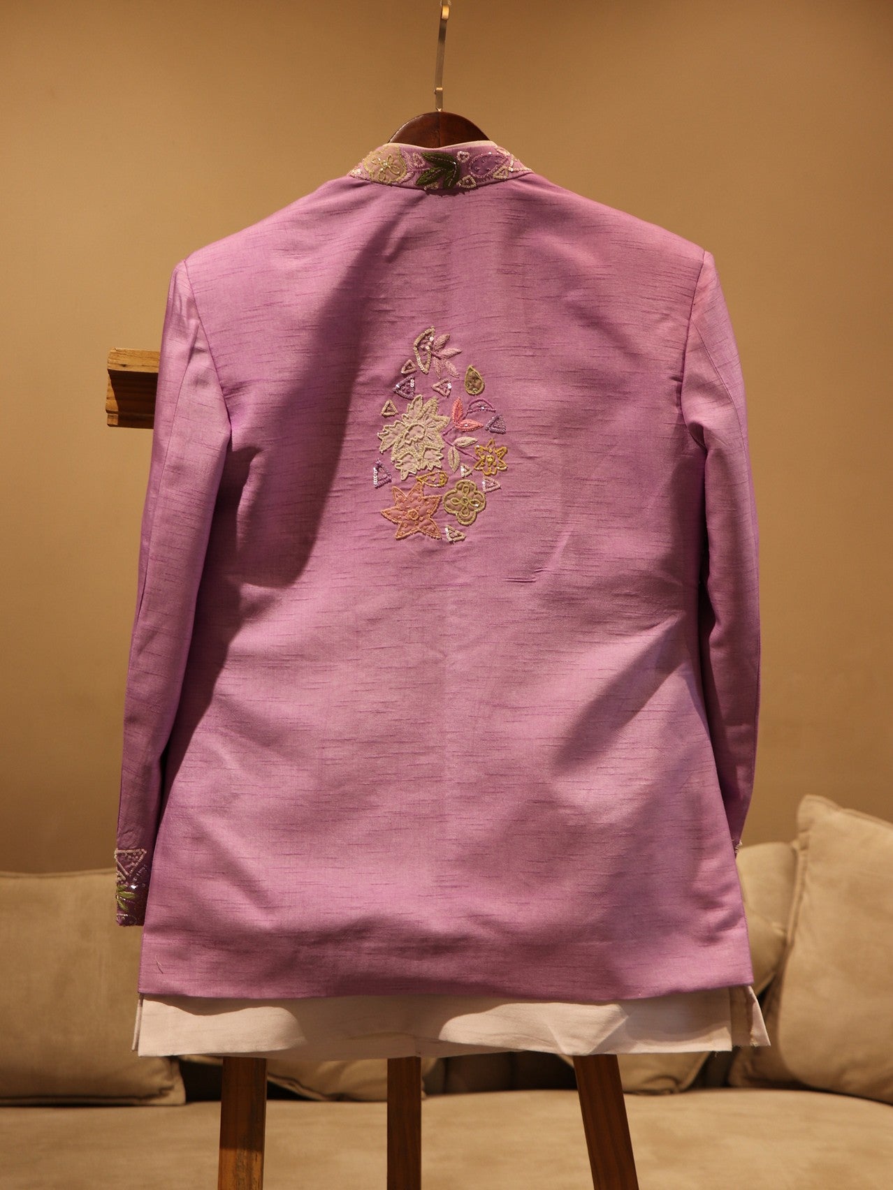 Lavander shaded mens indo western