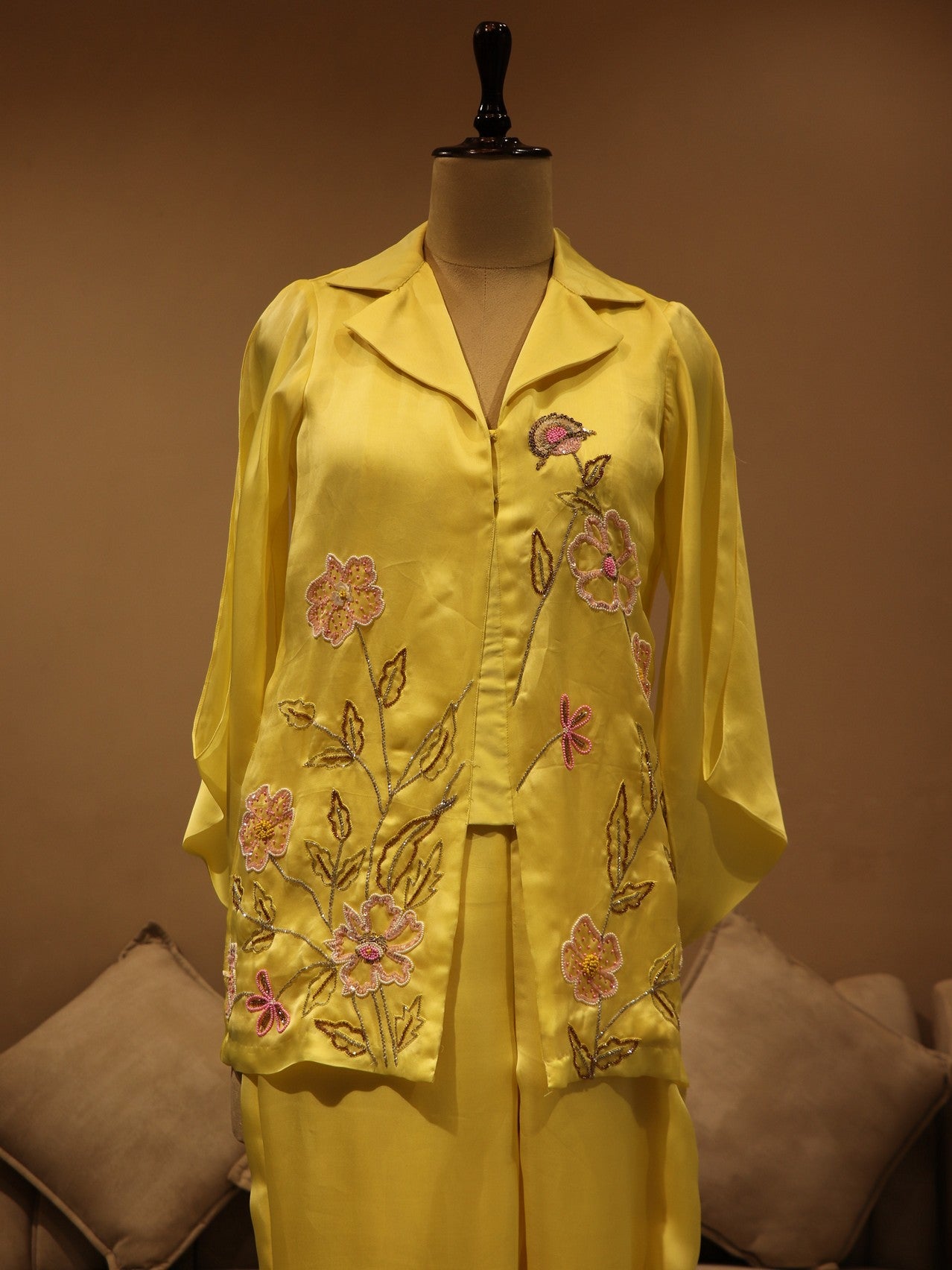 Yellow blazer co-ord set