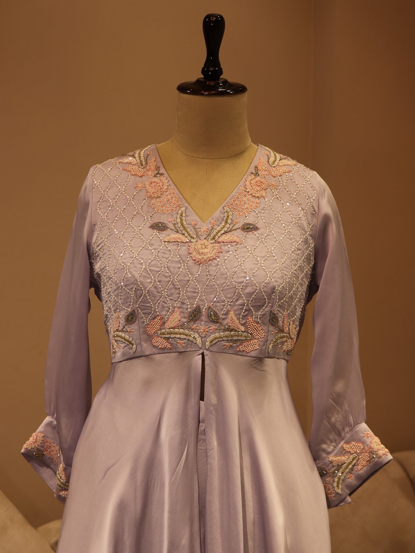 Ice blue top with plazo