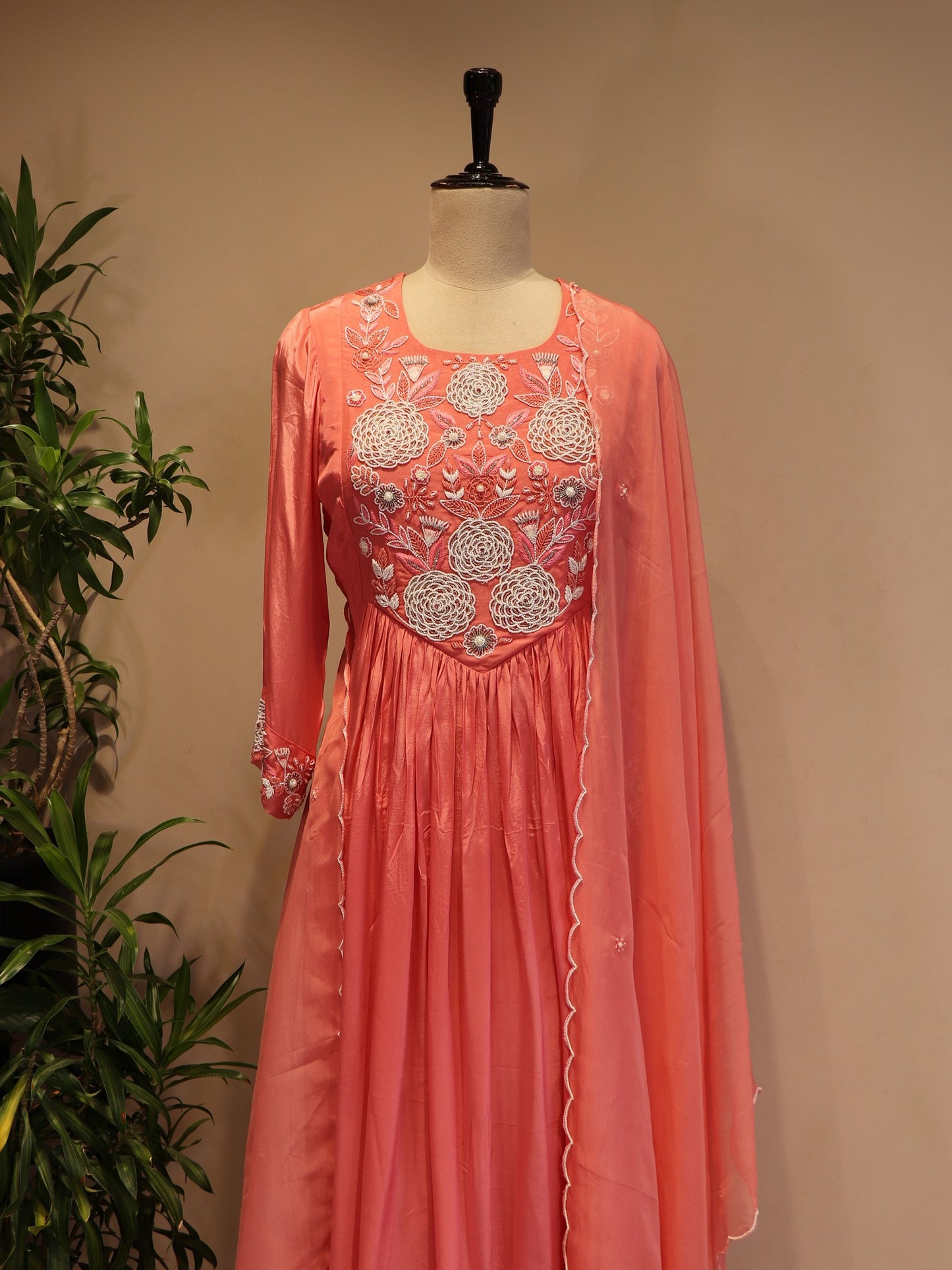 Pink kurta plazo with dupatta