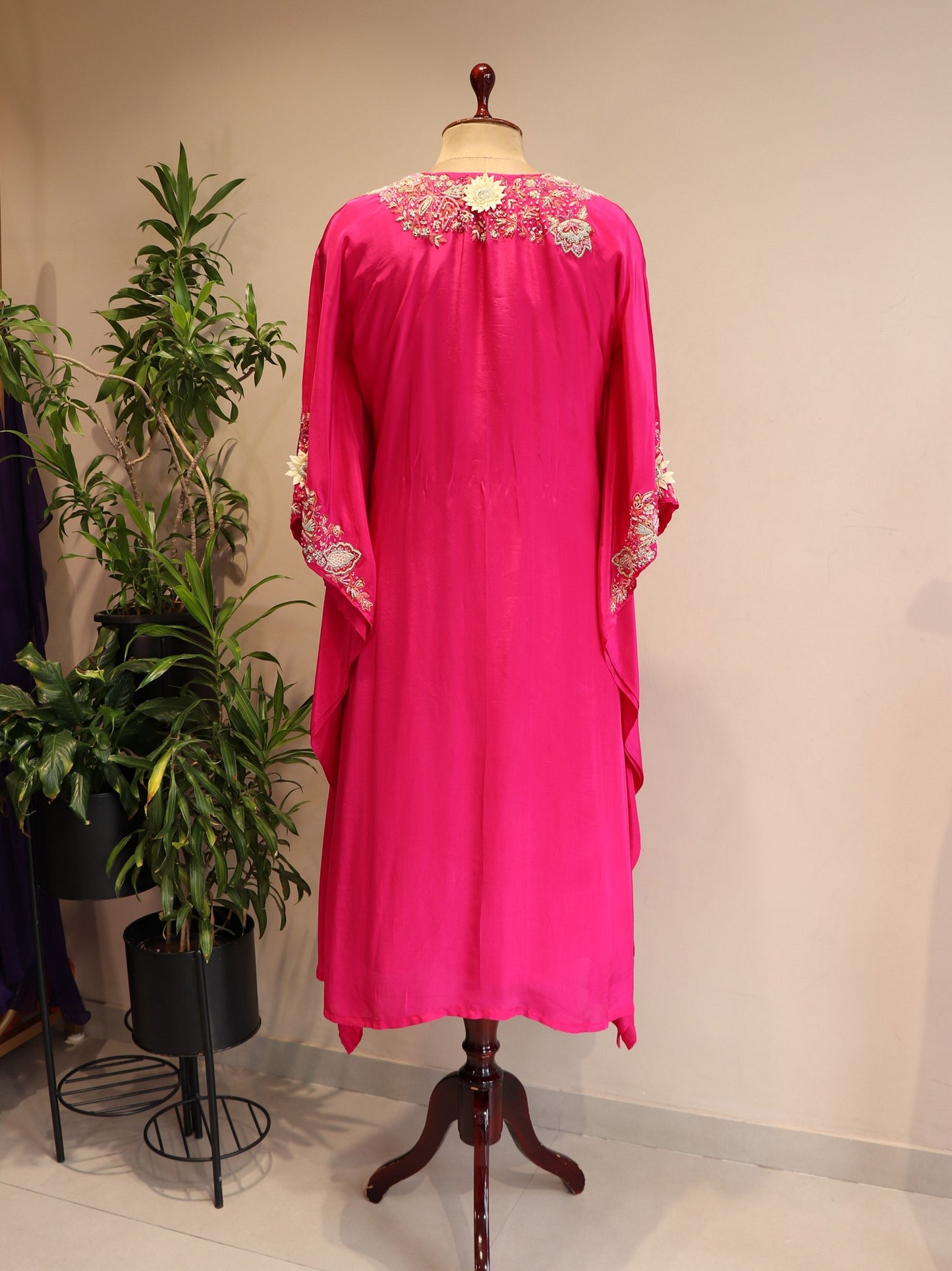 Hot pink kaftan with pants