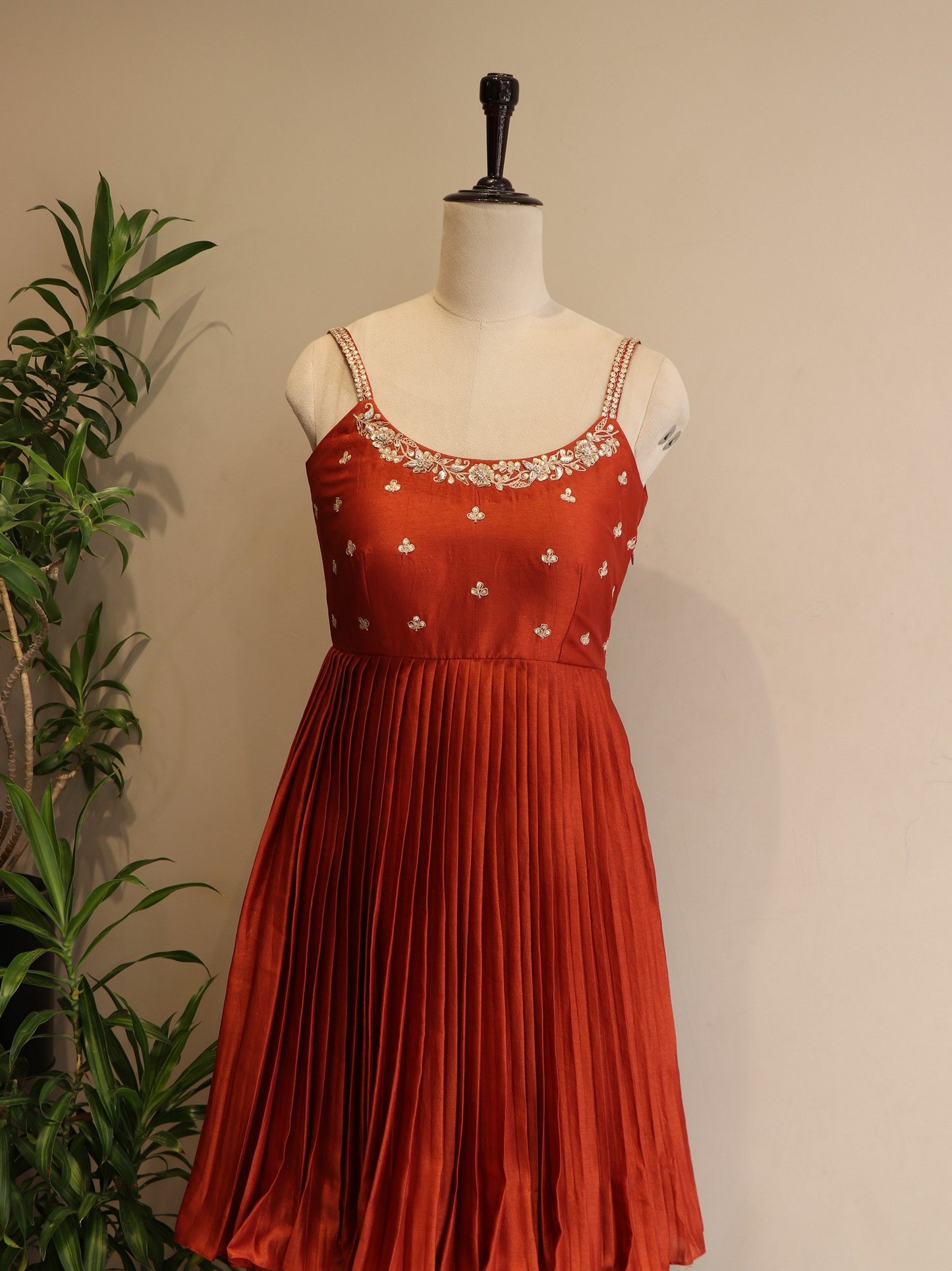 Rust orange kurti with plazo