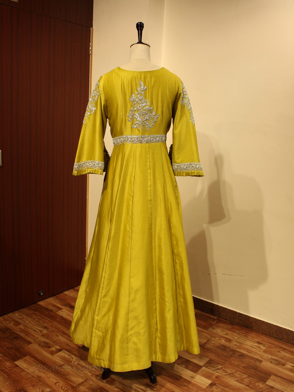 Green gown with dupatta