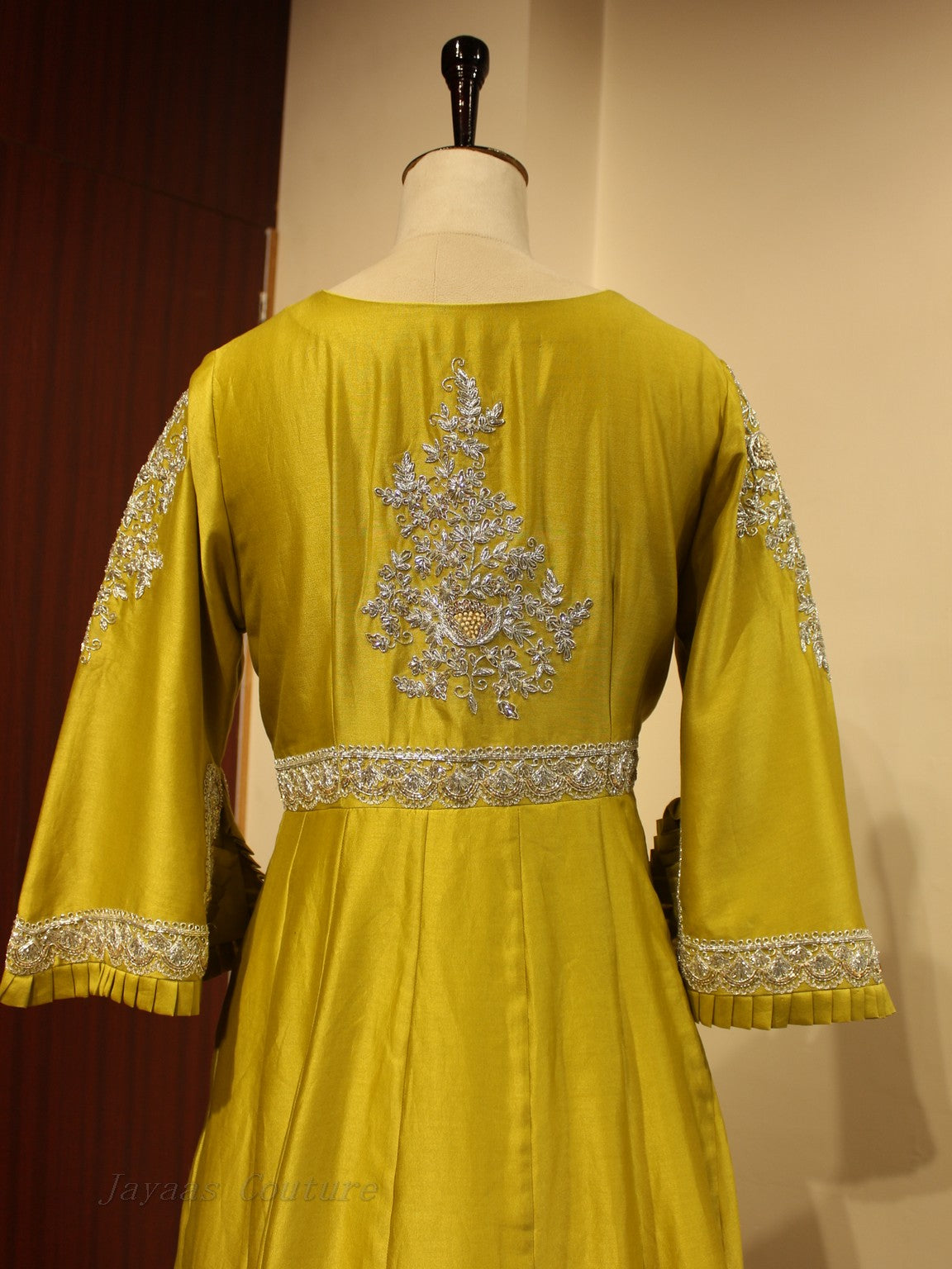 Green gown with dupatta