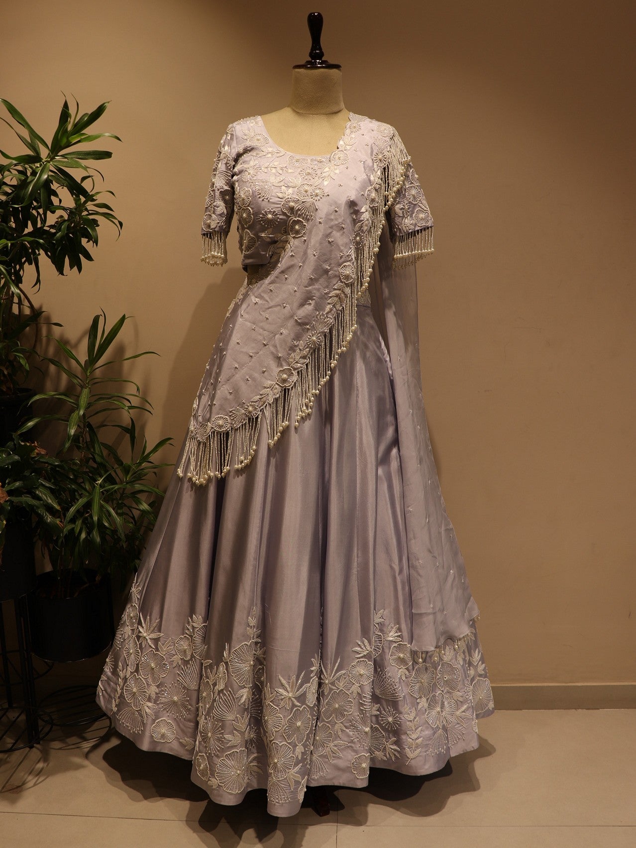 ice blue lehenga set