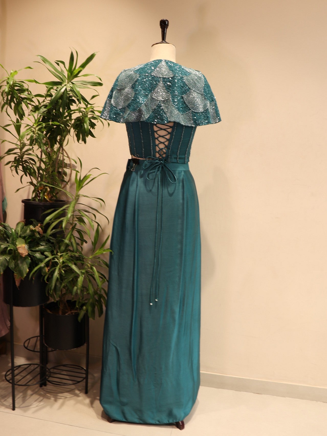 Turquoise blue corset