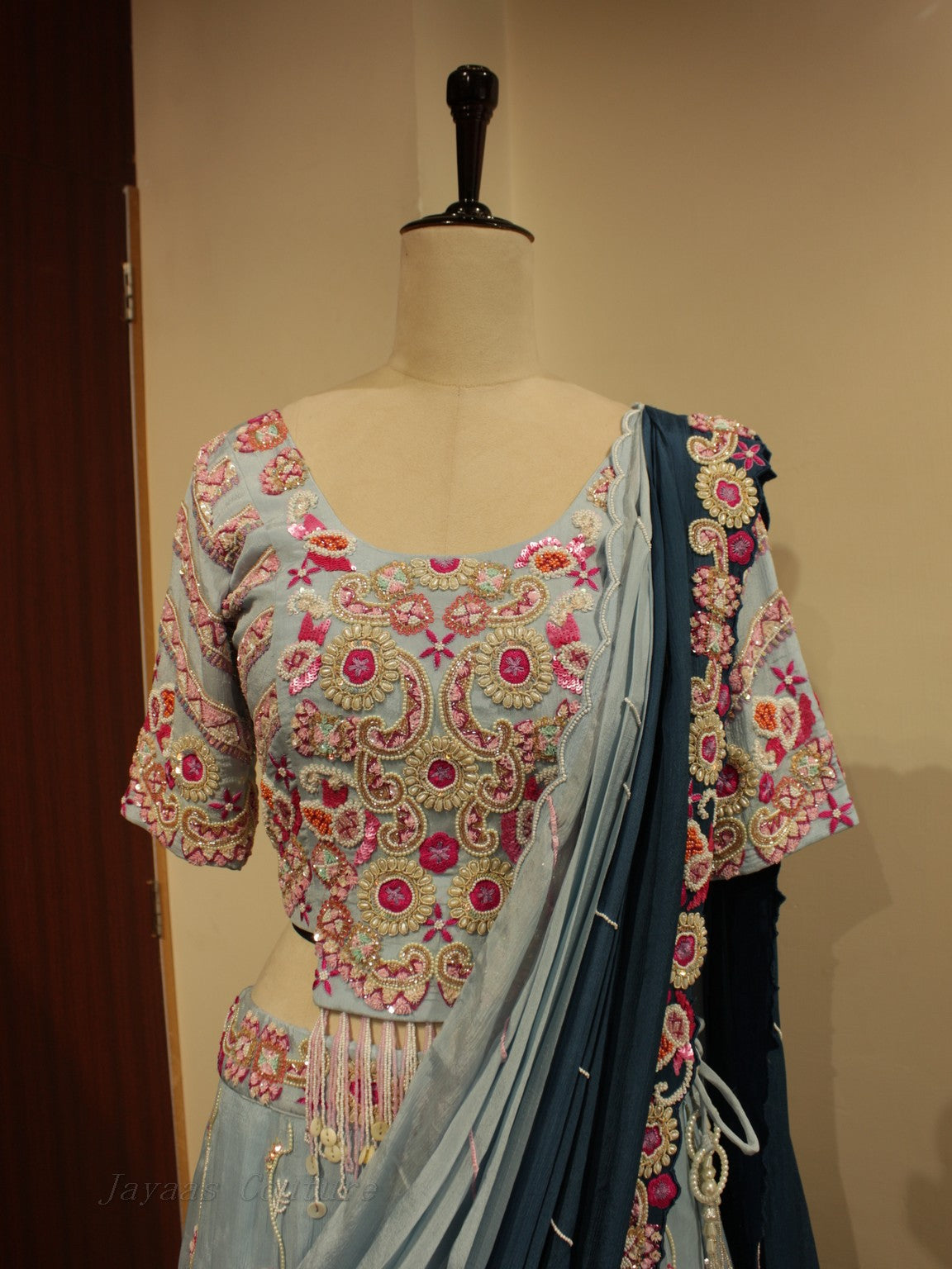 Powder blue shaded lehenga set