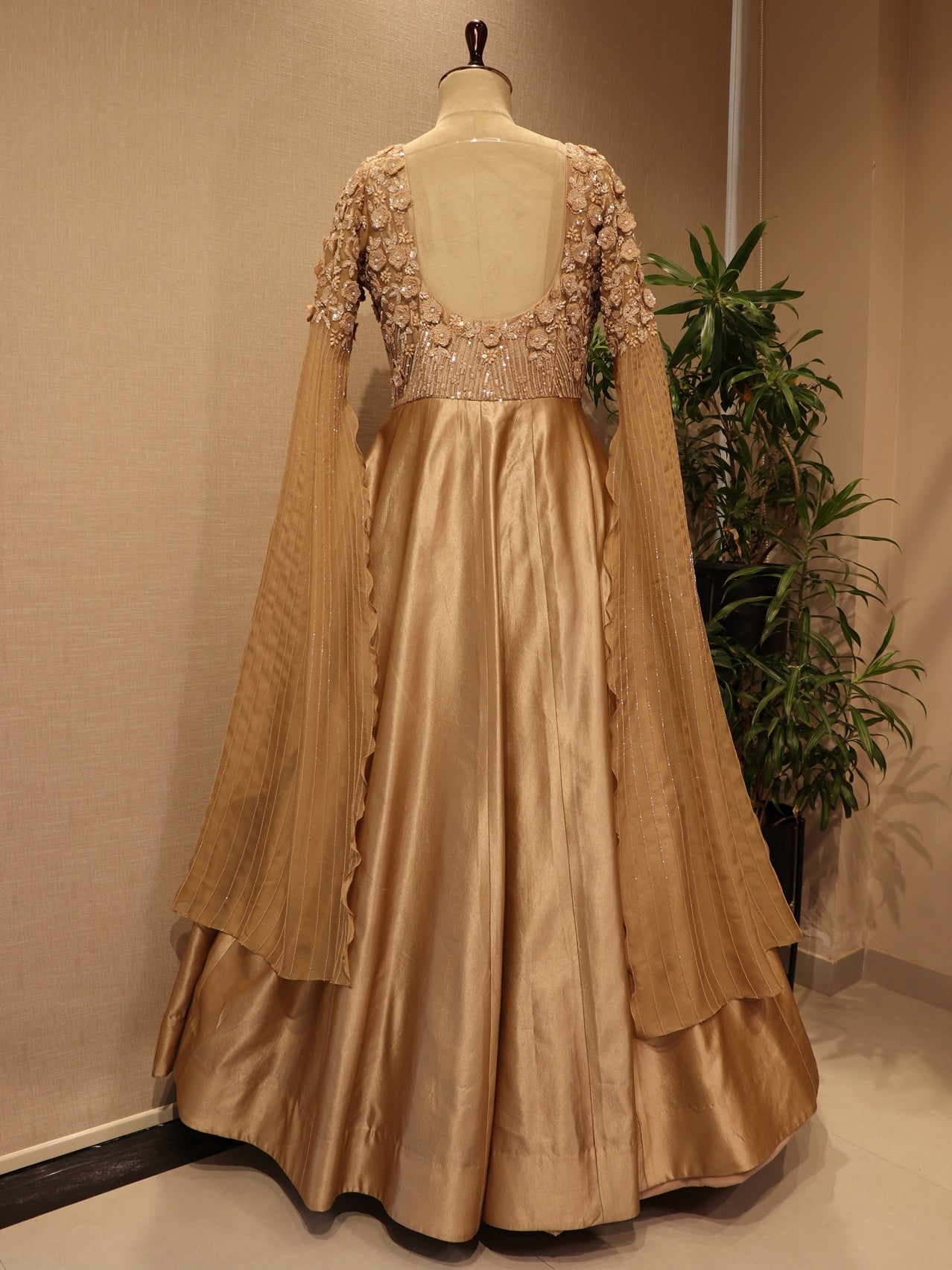 Champagne gold 3d gown