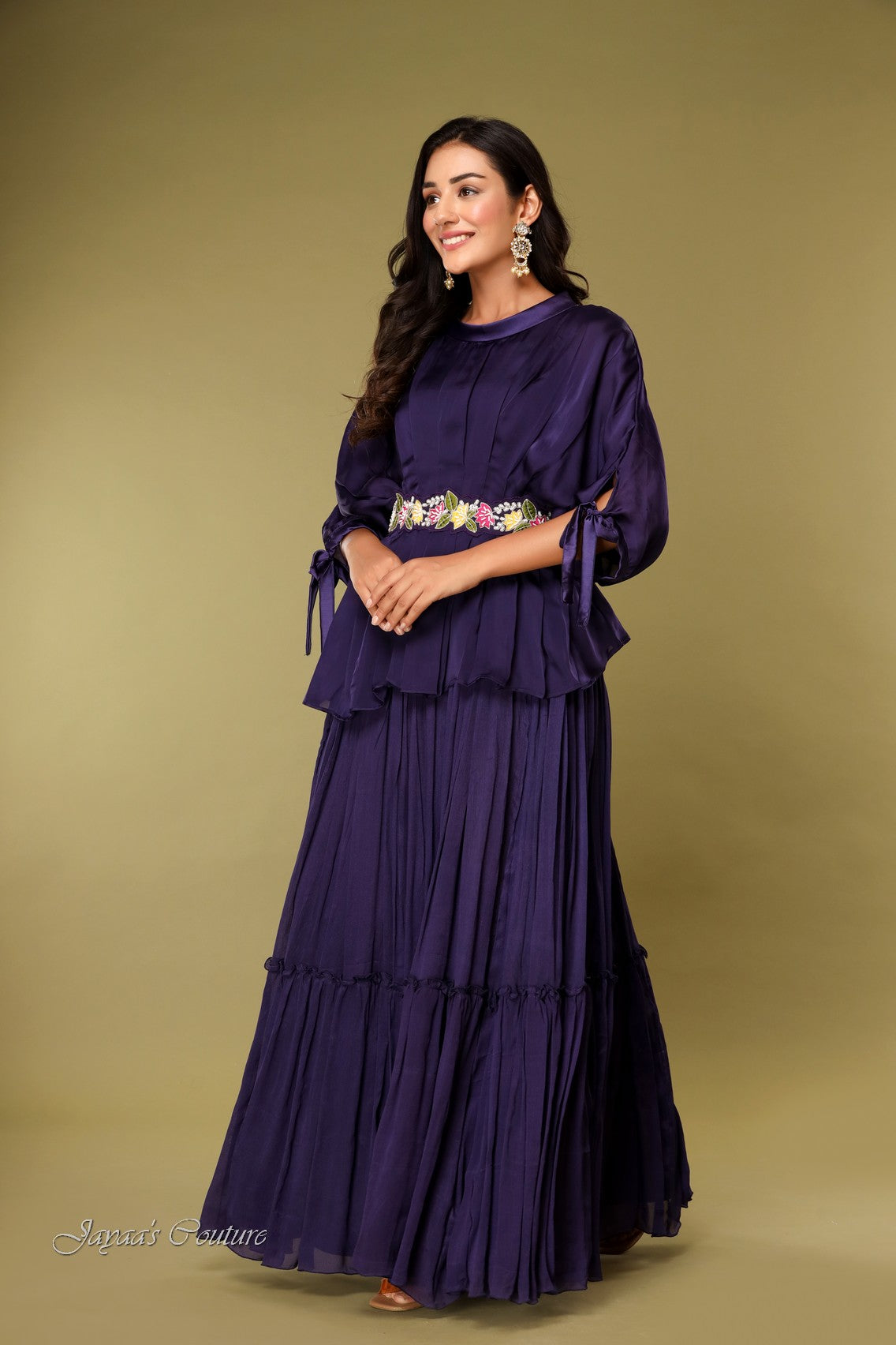 Purple co-ord set with skirt