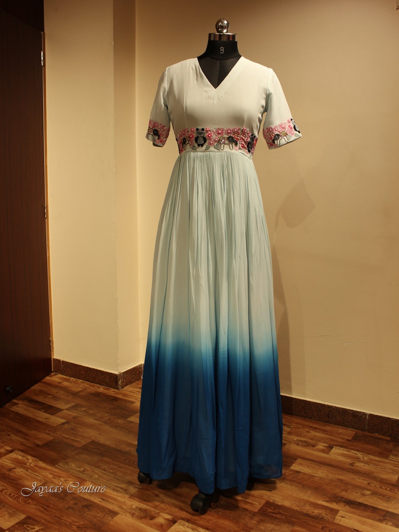 Powder blue shaded gown