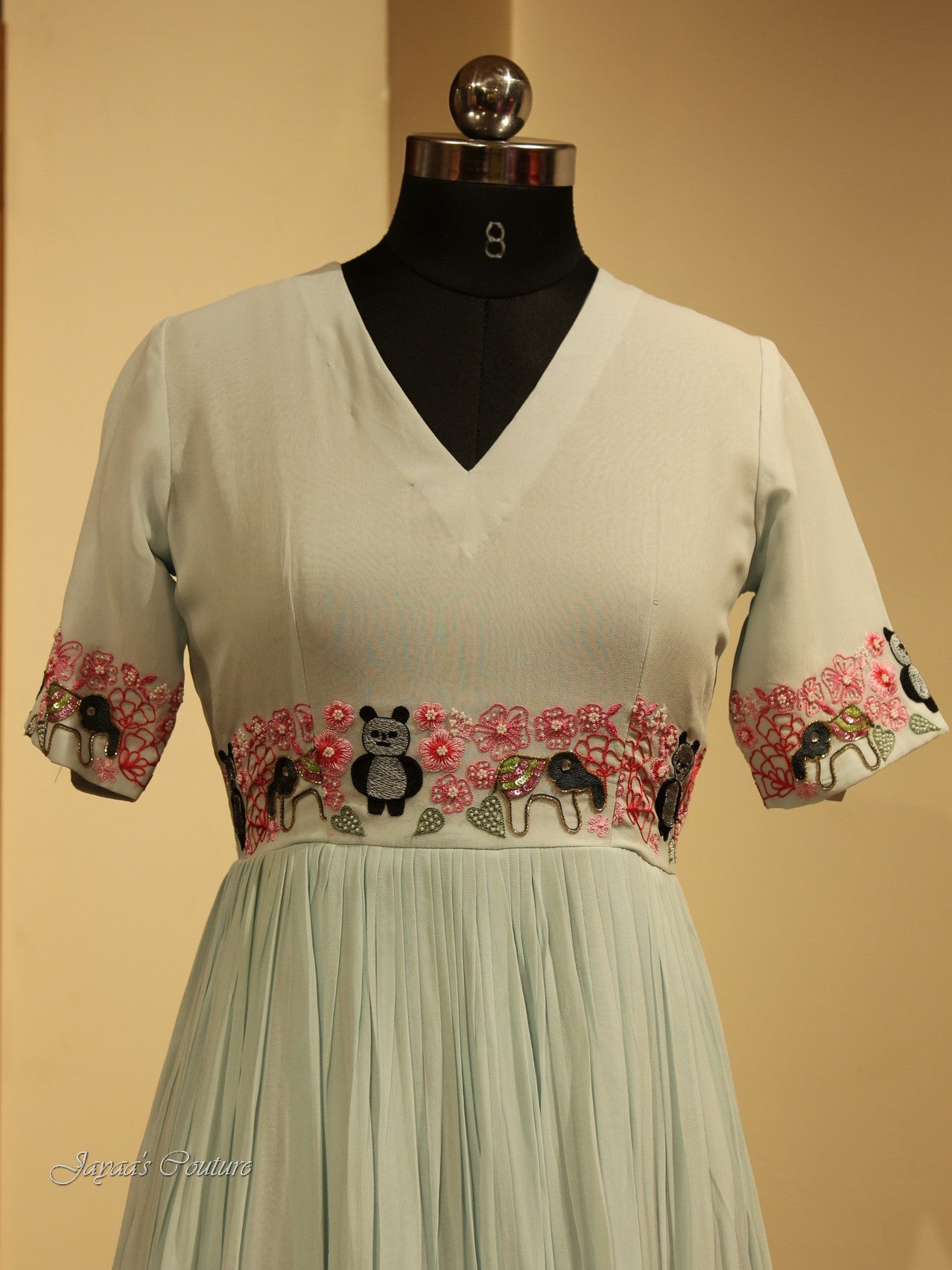 Powder blue shaded gown