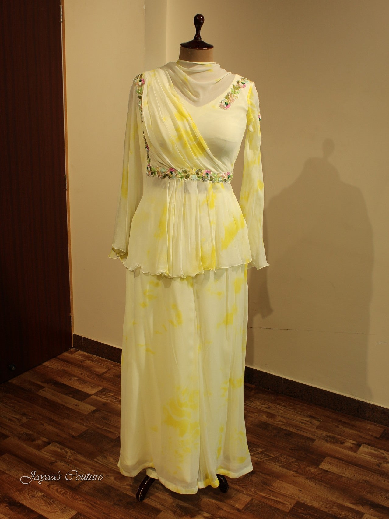 Yellow tie and dye Co-ord set