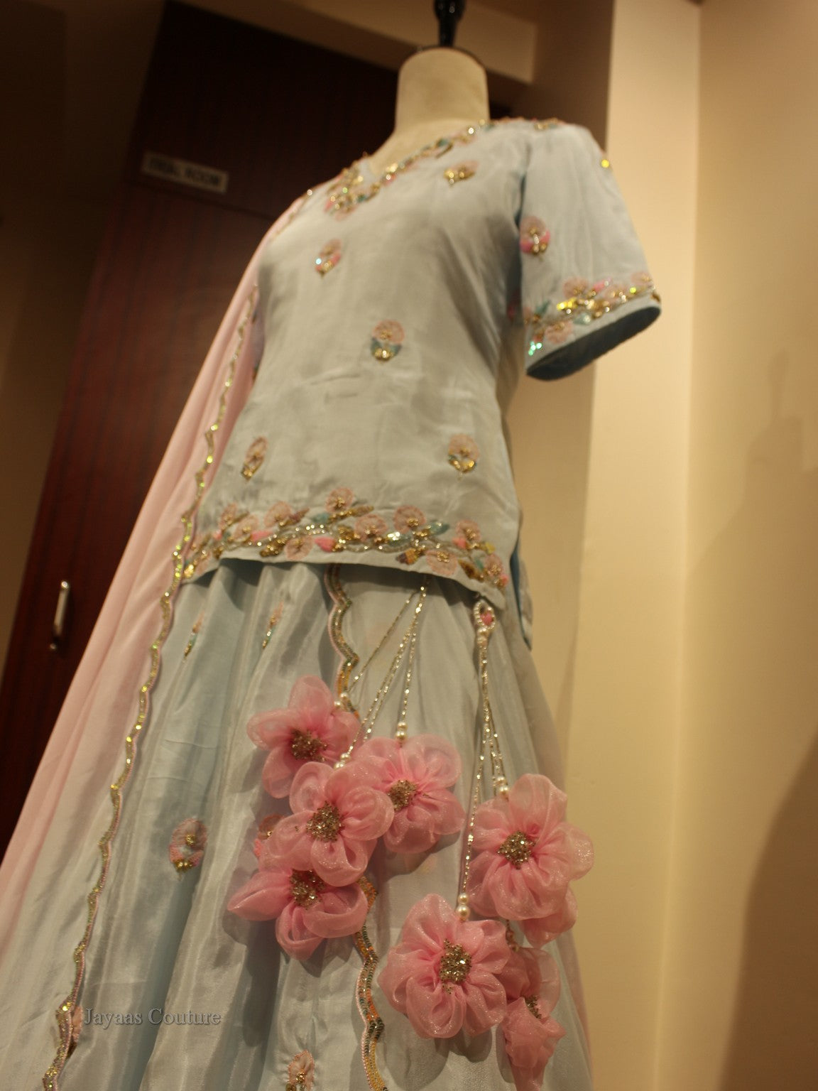 Powder blue Lehenga set