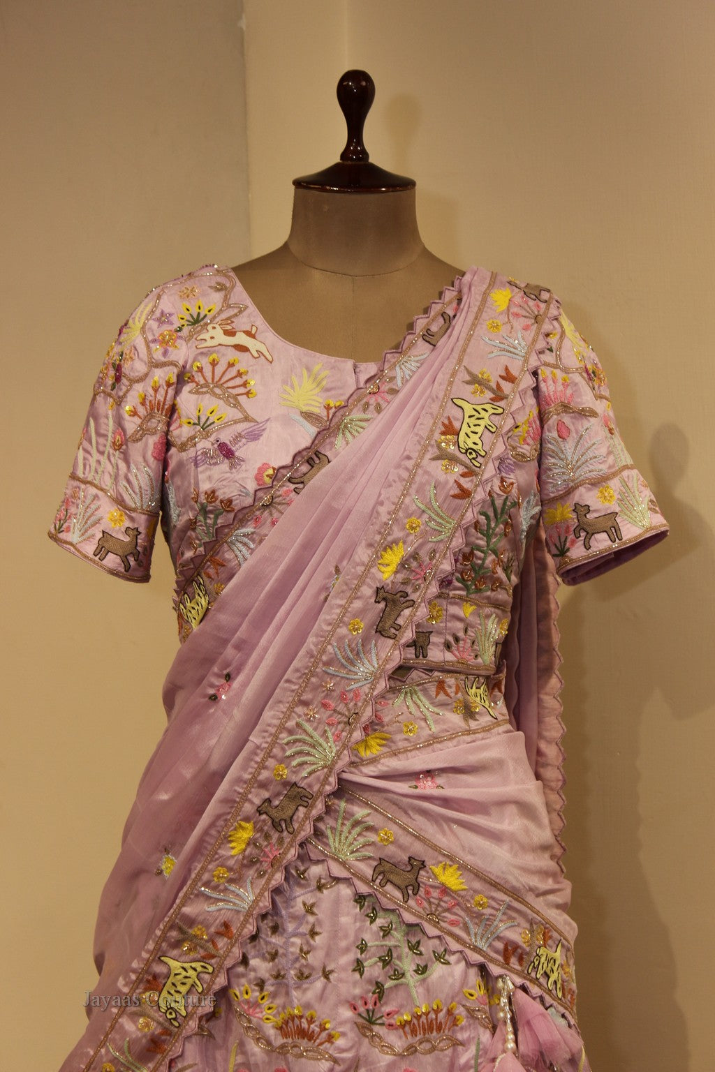 Lavander Abstract lehenga set