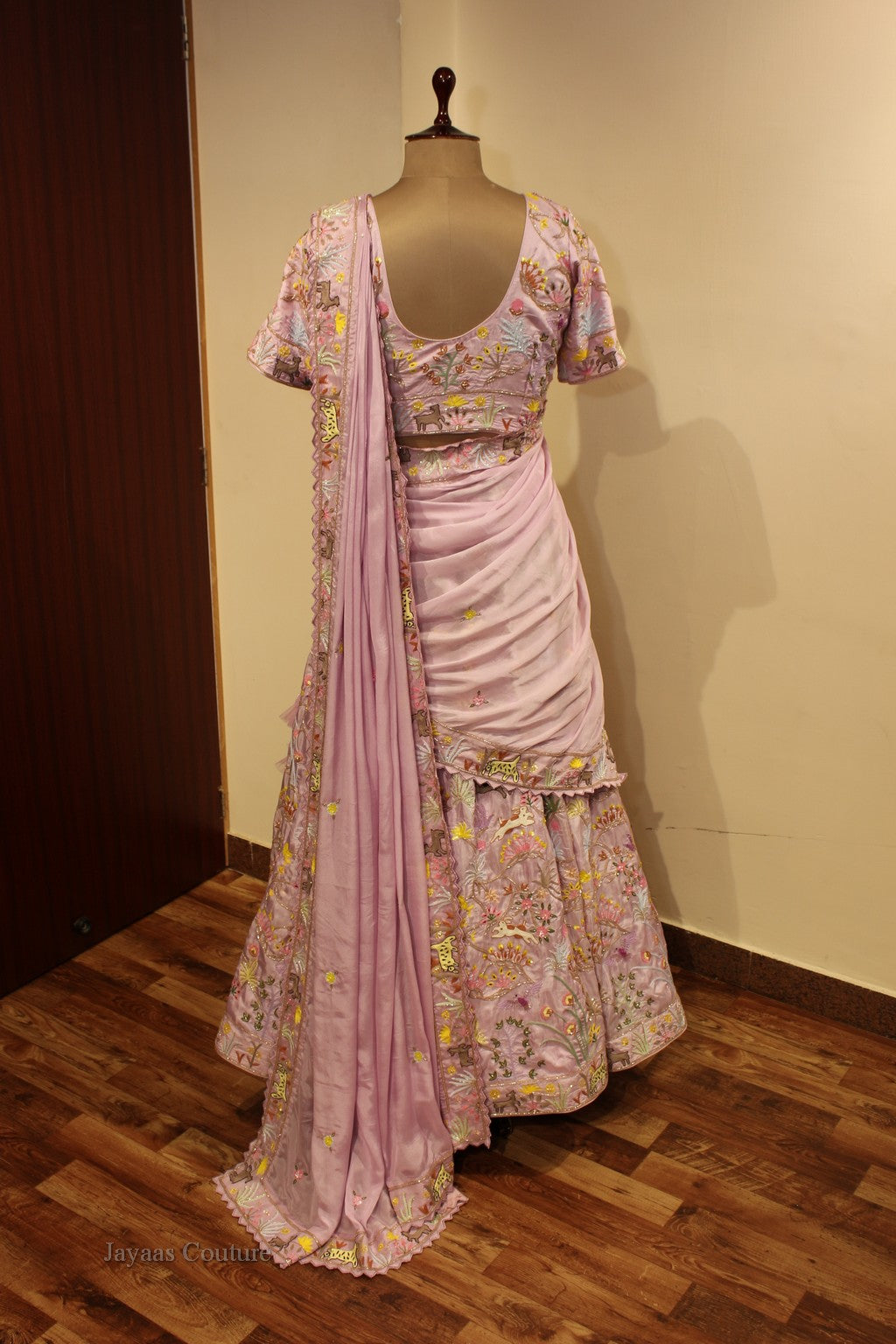Lavander Abstract lehenga set