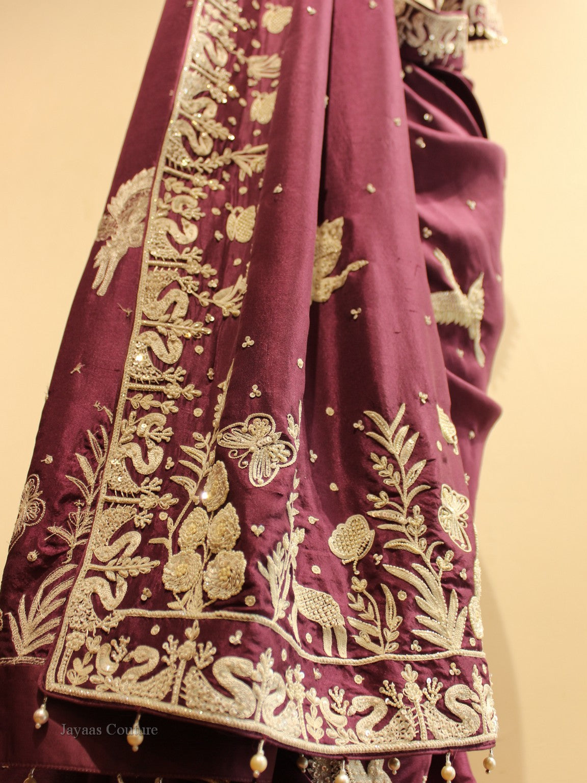 Dark Mauve Saree
