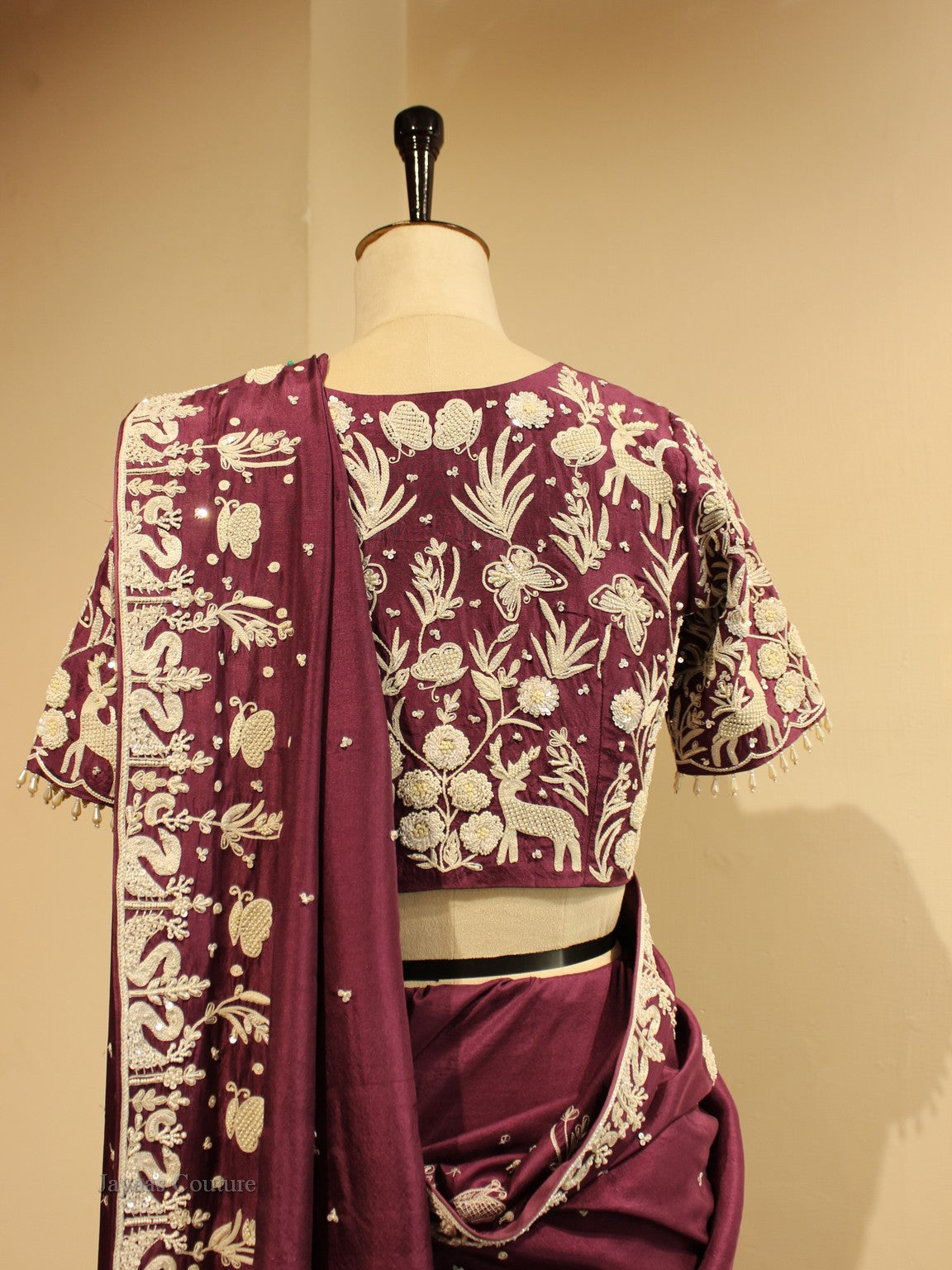 Dark Mauve Saree