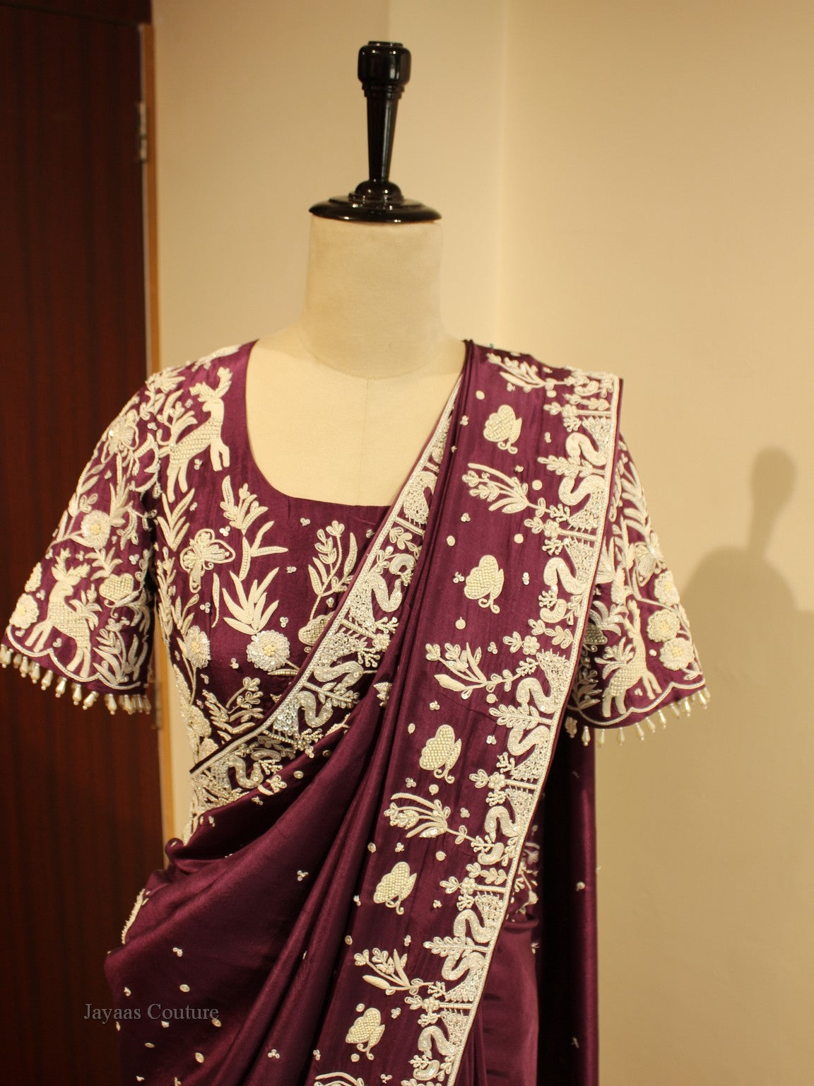 Dark Mauve Saree