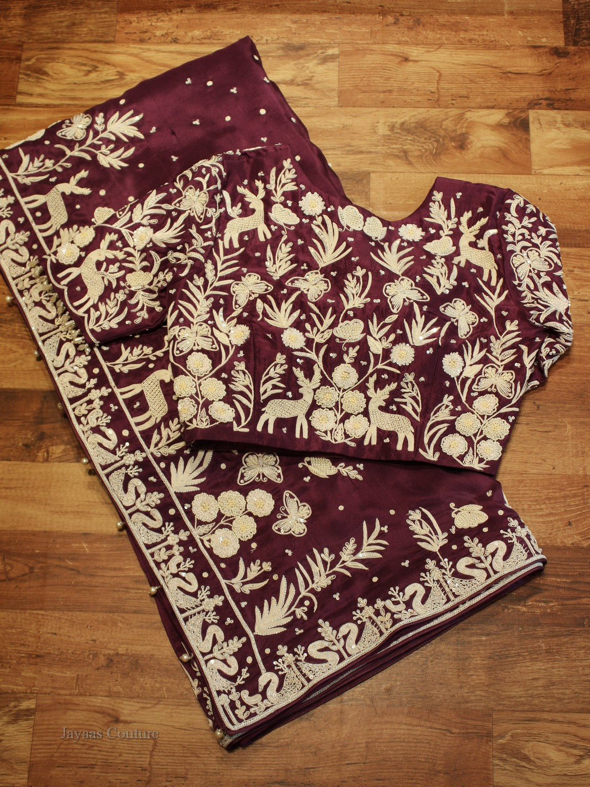 Dark Mauve Saree