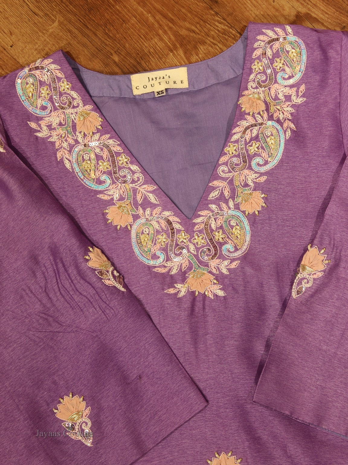 Purple shaded kurta with skirt and dupatta