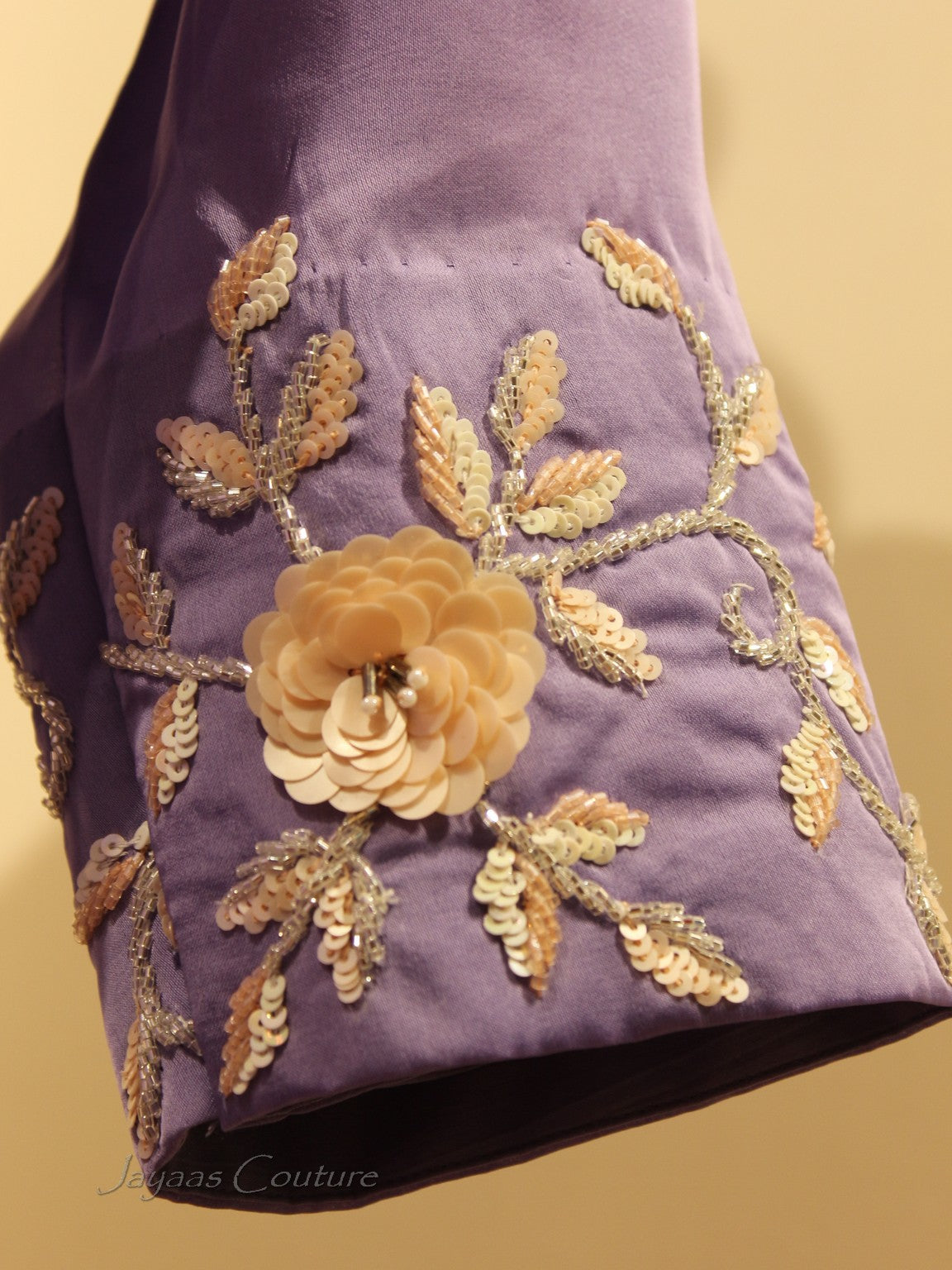 Lavander top with flared pants