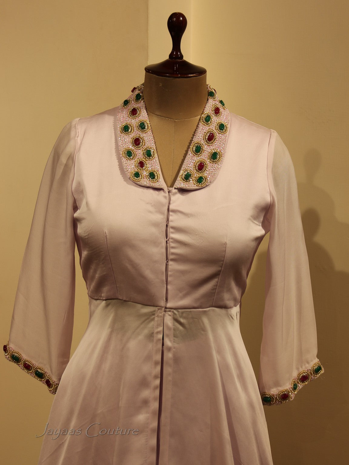 Pastel lilac Top with Flared plazo