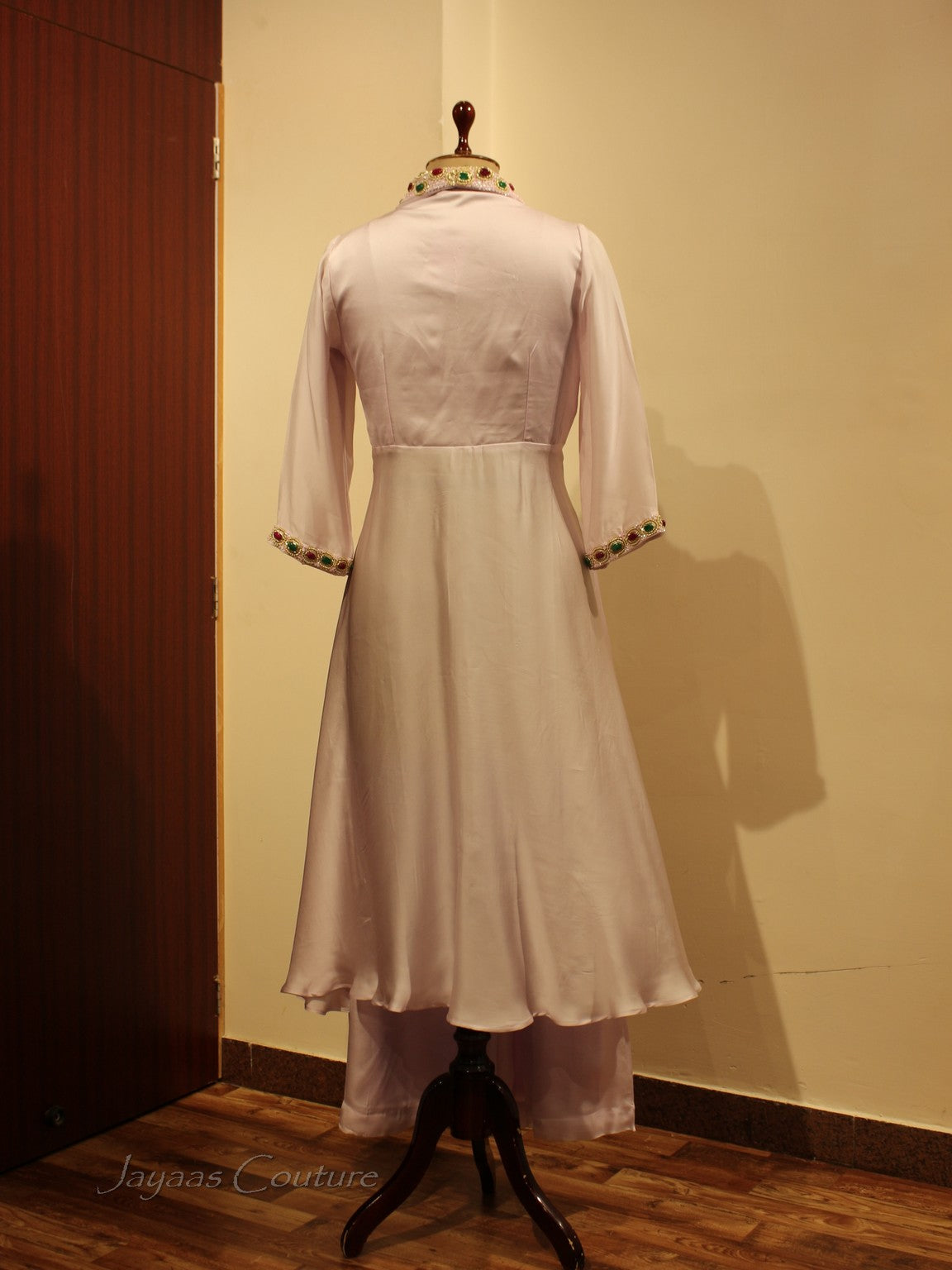 Pastel lilac Top with Flared plazo
