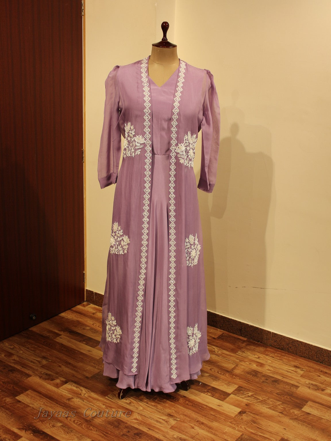 Lavanader gown with shrug