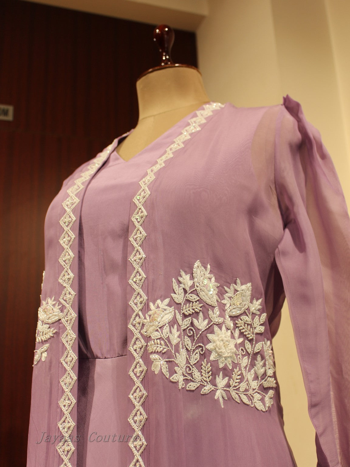 Lavanader gown with shrug