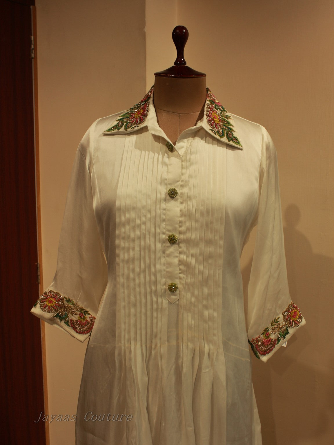 White kurta with pants
