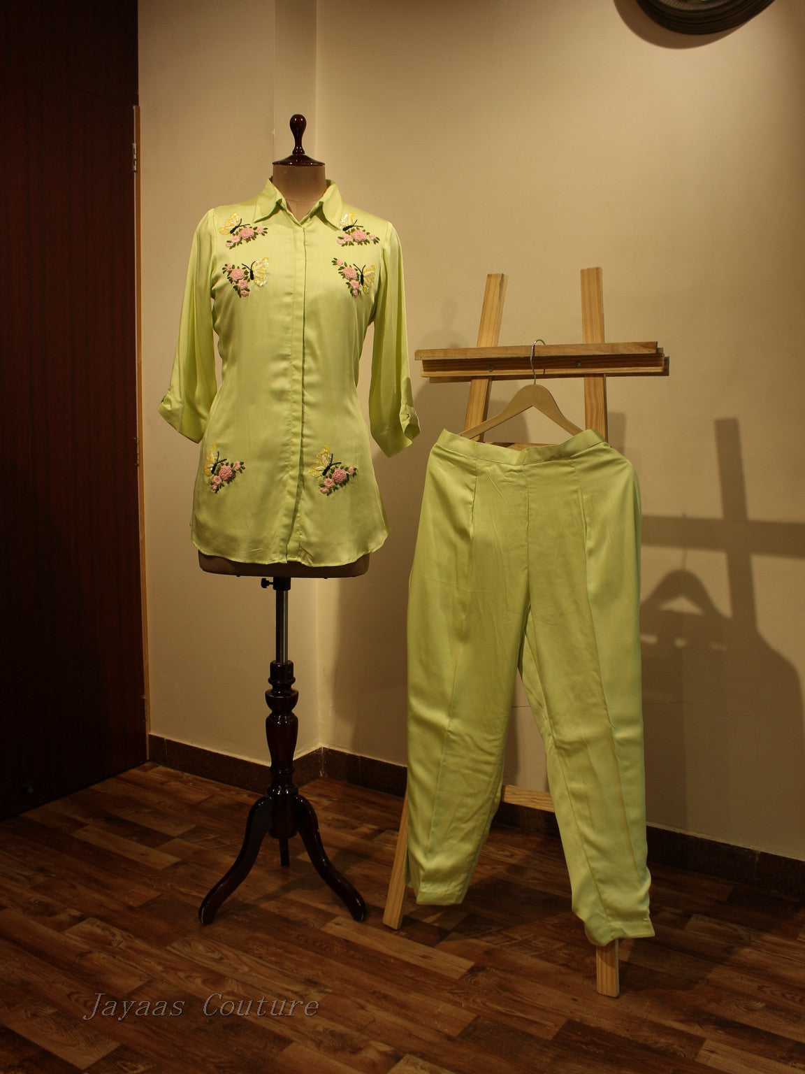 Lyril green butterfly Co-ord set