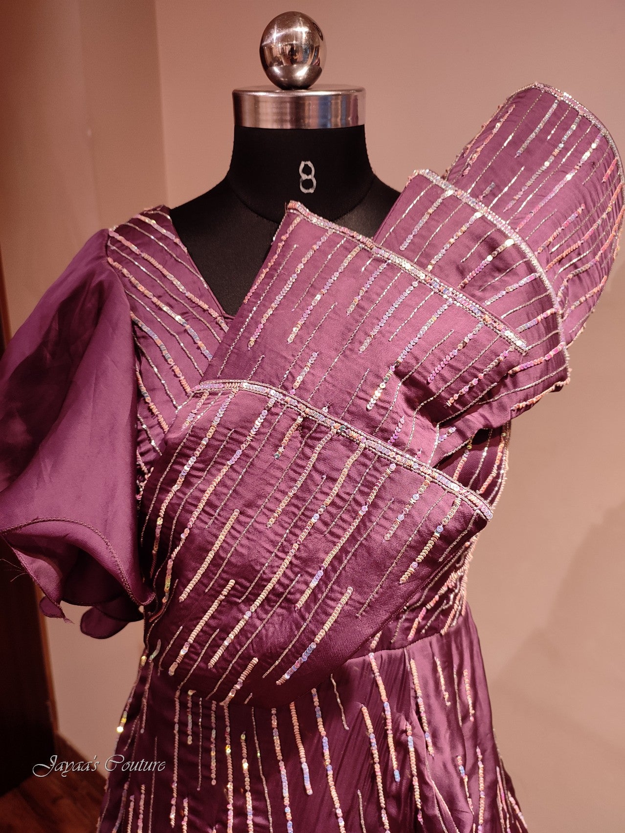 Mauve gown set