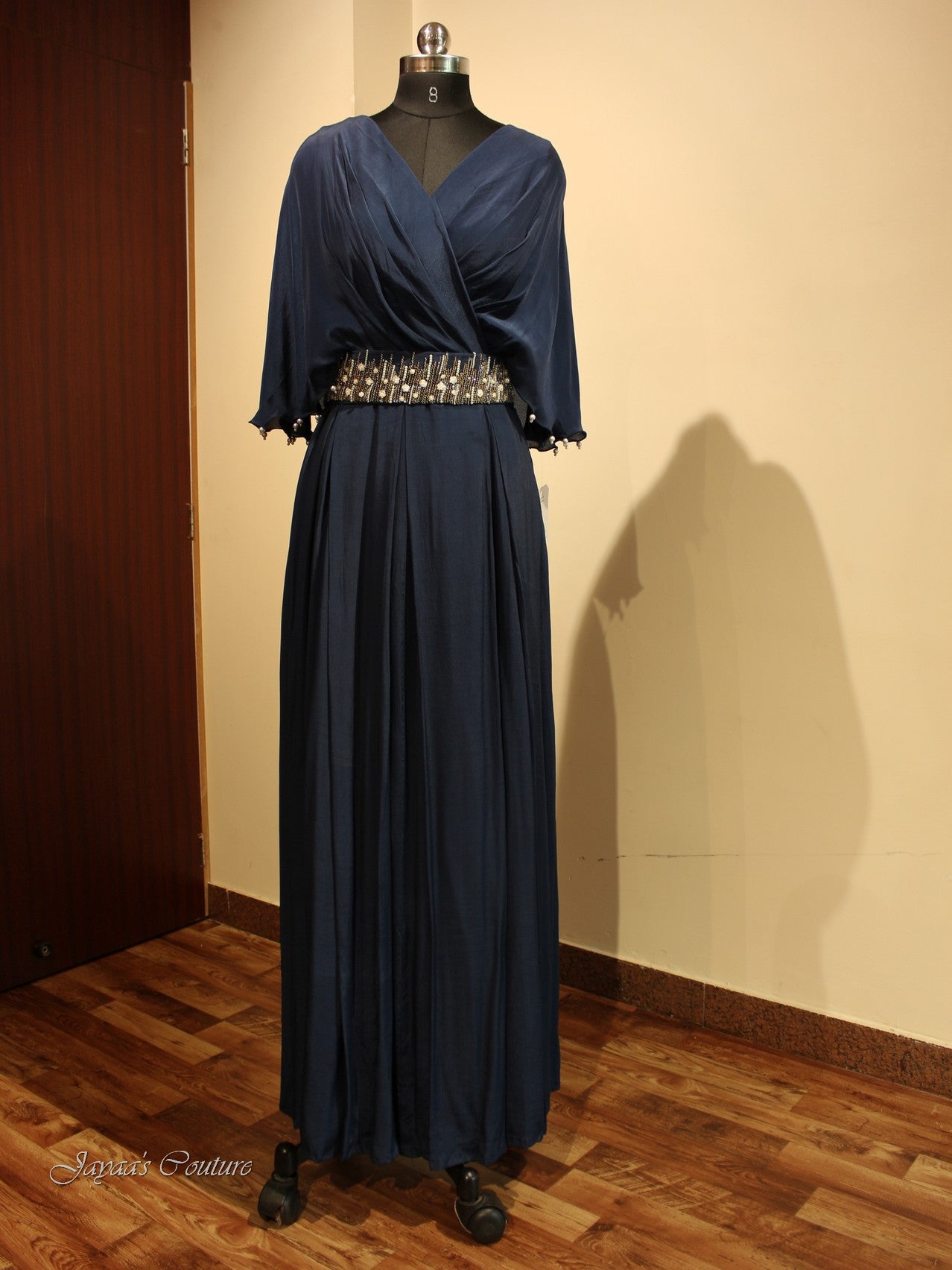 Midnight Blue gown with belt