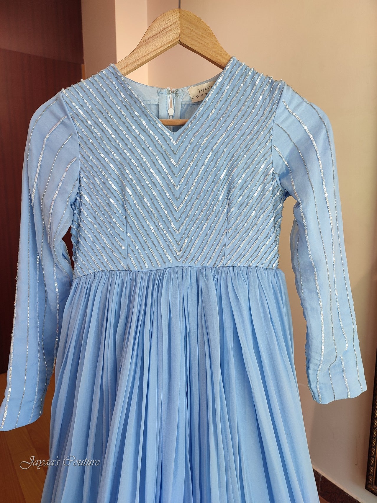 Powder blue gown